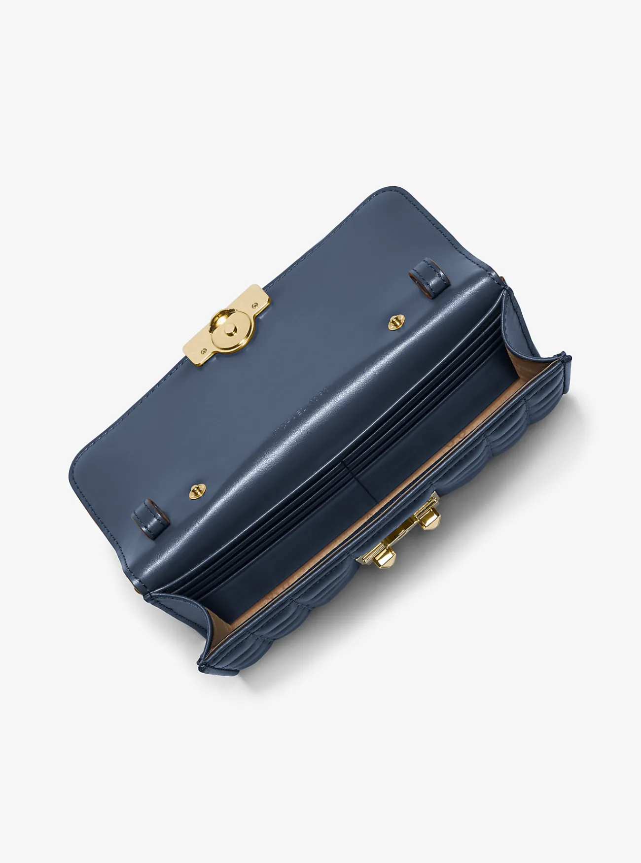 Michael Kors Crossbodytas Tribeca van leer MARINEBLAUW Fashion