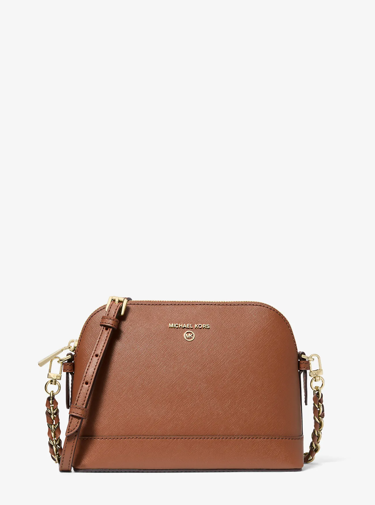 Michael Kors Crossbodytas van saffianoleer met ronde bovenkant, groot LUGGAGE Hot