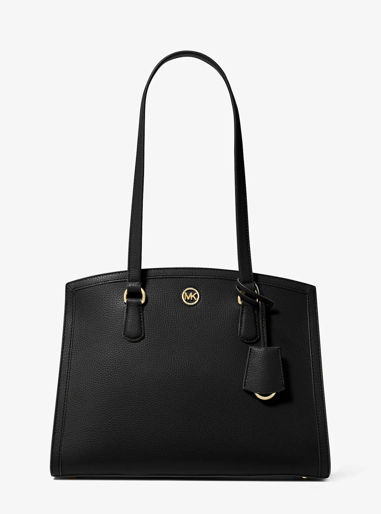 Michael Kors Draagtas Chantal van getrommeld leer, middelgroot ZWART Discount