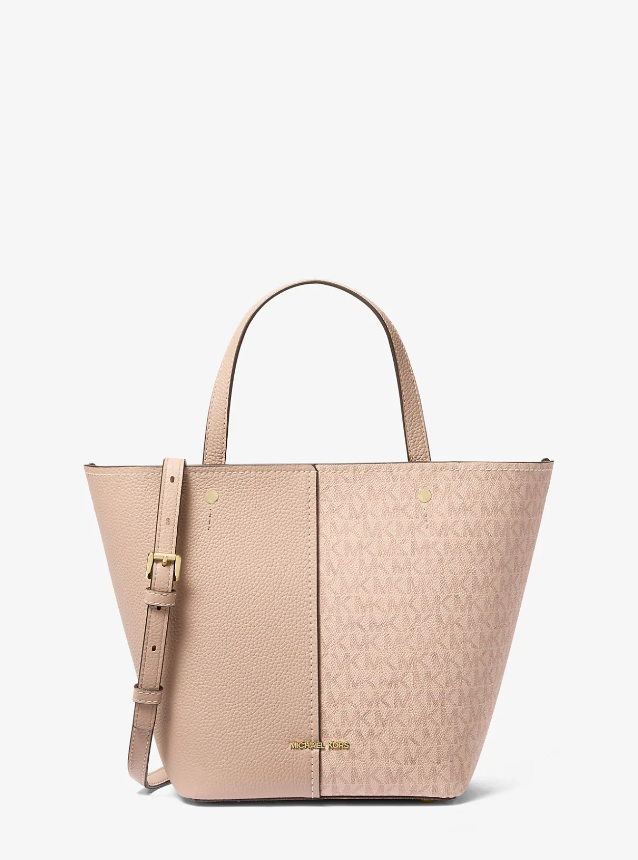 Michael Kors Draagtas Flora van canvas met kenmerkend logo en getrommeld leer, middelgroot BALLET Online