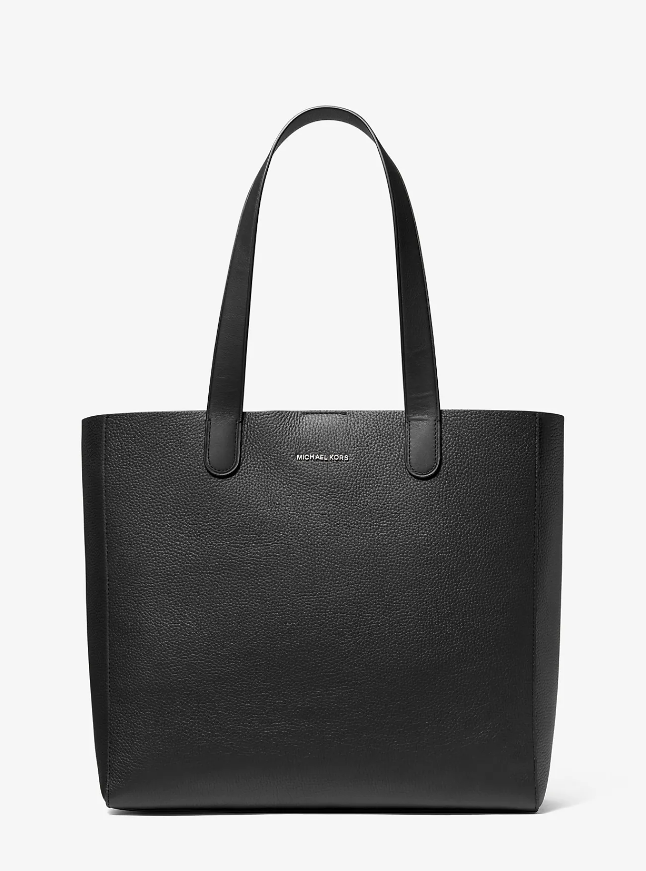 Michael Kors Draagtas Hudson van getrommeld leer ZWART Discount