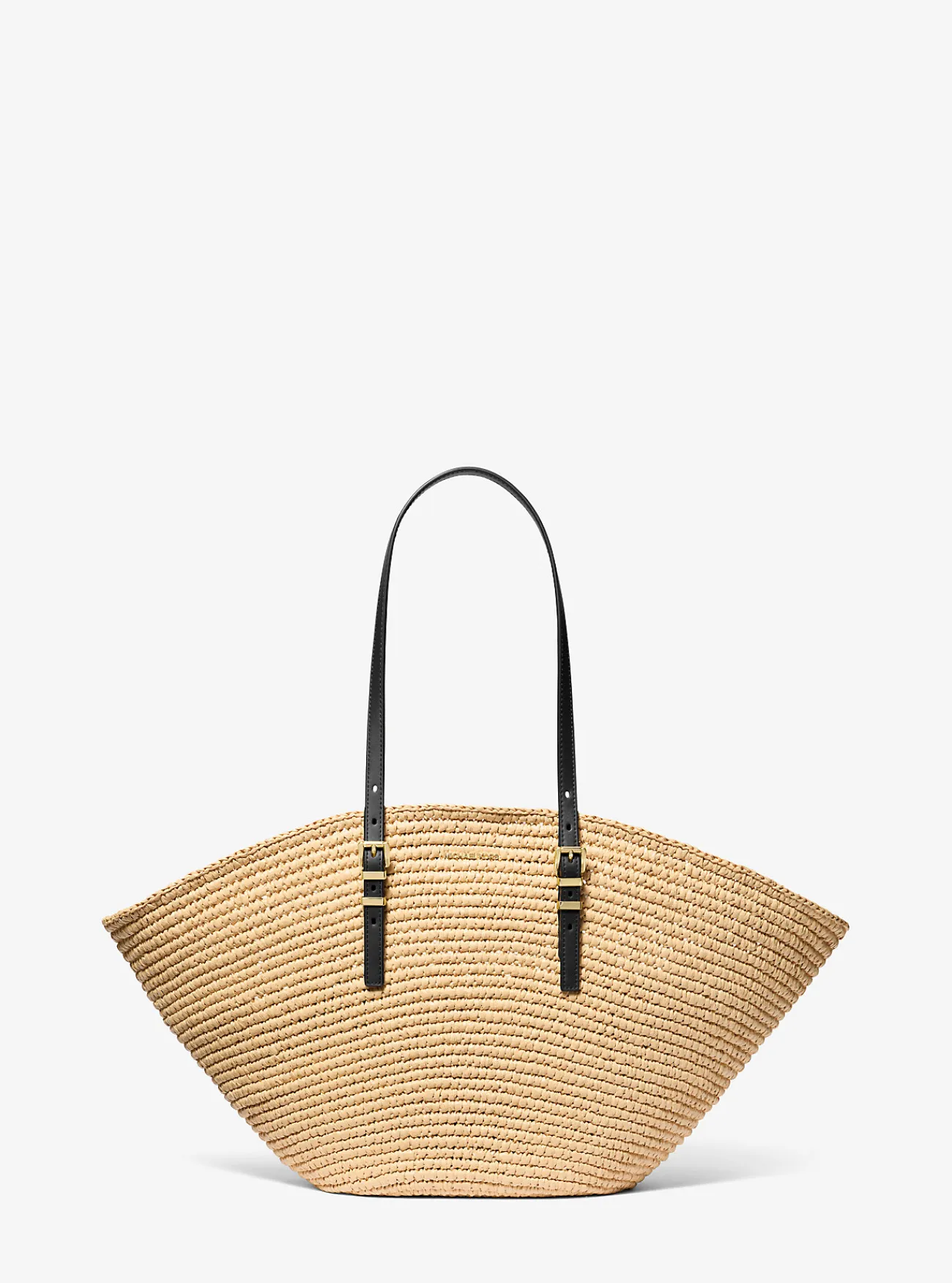Michael Kors Draagtas Isa van handgehaakt stro, groot Discount