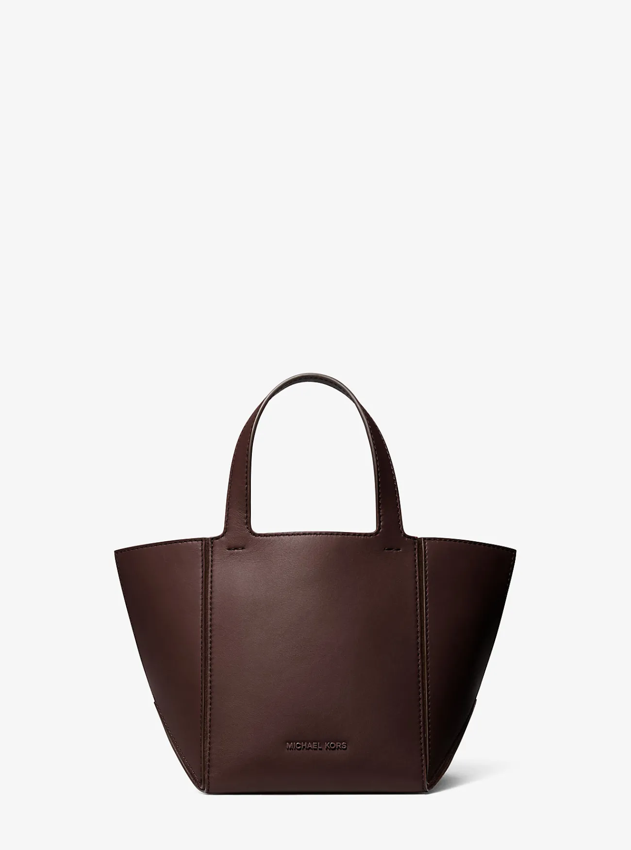 Michael Kors Draagtas Jordi van leer, klein CHOCOLADE Sale