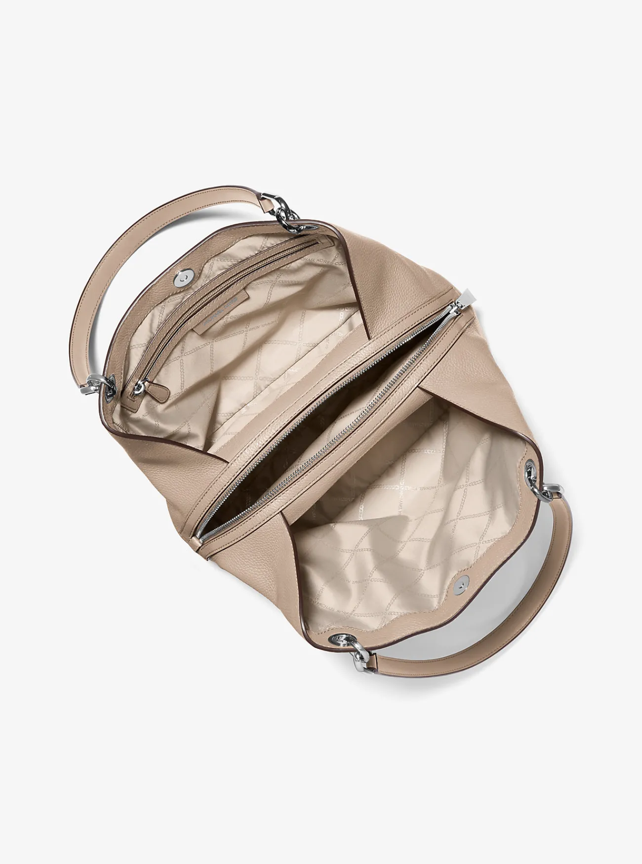 Michael Kors Draagtas Kensington van getrommeld leer, groot LICHTZAND New