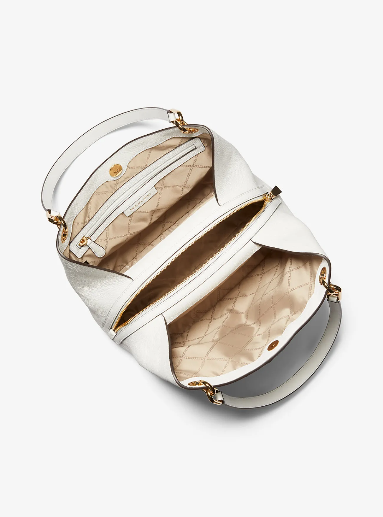 Michael Kors Draagtas Kensington van getrommeld leer, groot OPTISCHWIT Hot