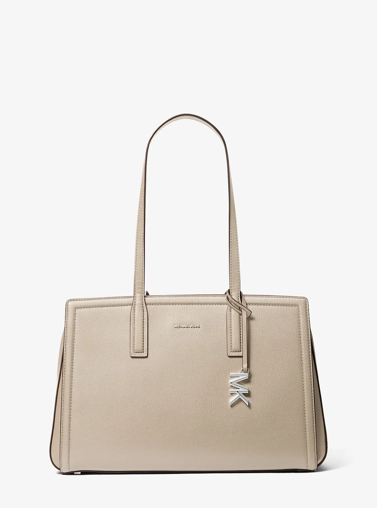Michael Kors Draagtas Laila van getrommeld leer, middelgroot LICHTZAND Best