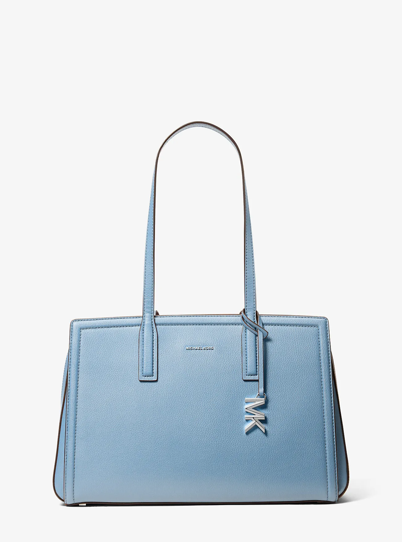Michael Kors Draagtas Laila van getrommeld leer, middelgroot CHAMBRAY Clearance