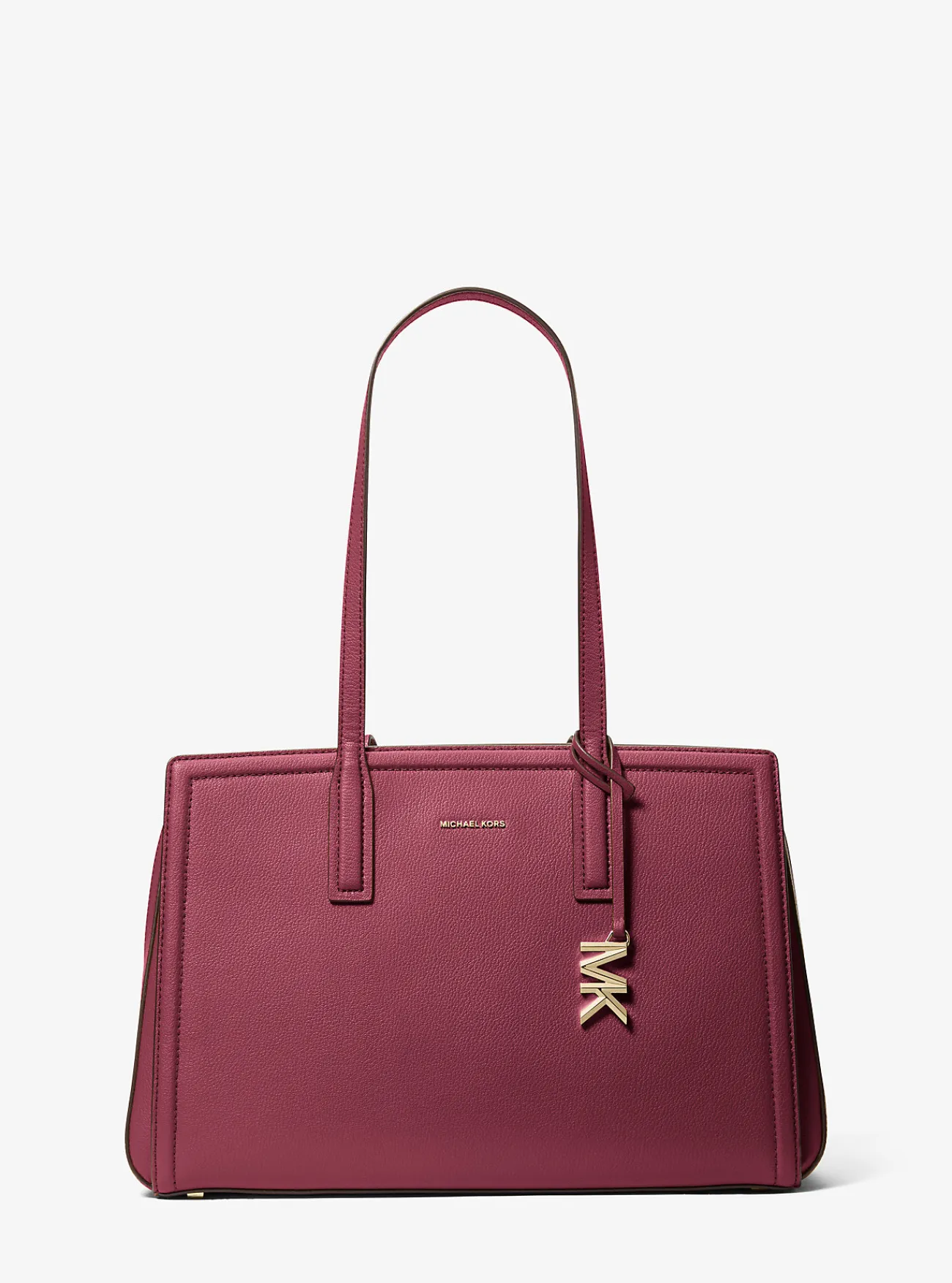 Michael Kors Draagtas Laila van leer, middelgroot MOERBEI Online