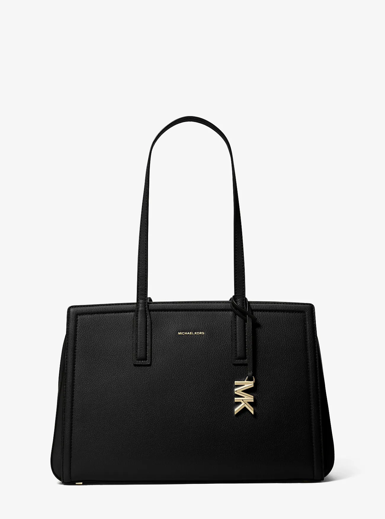 Michael Kors Draagtas Laila van leer, middelgroot ZWART Discount