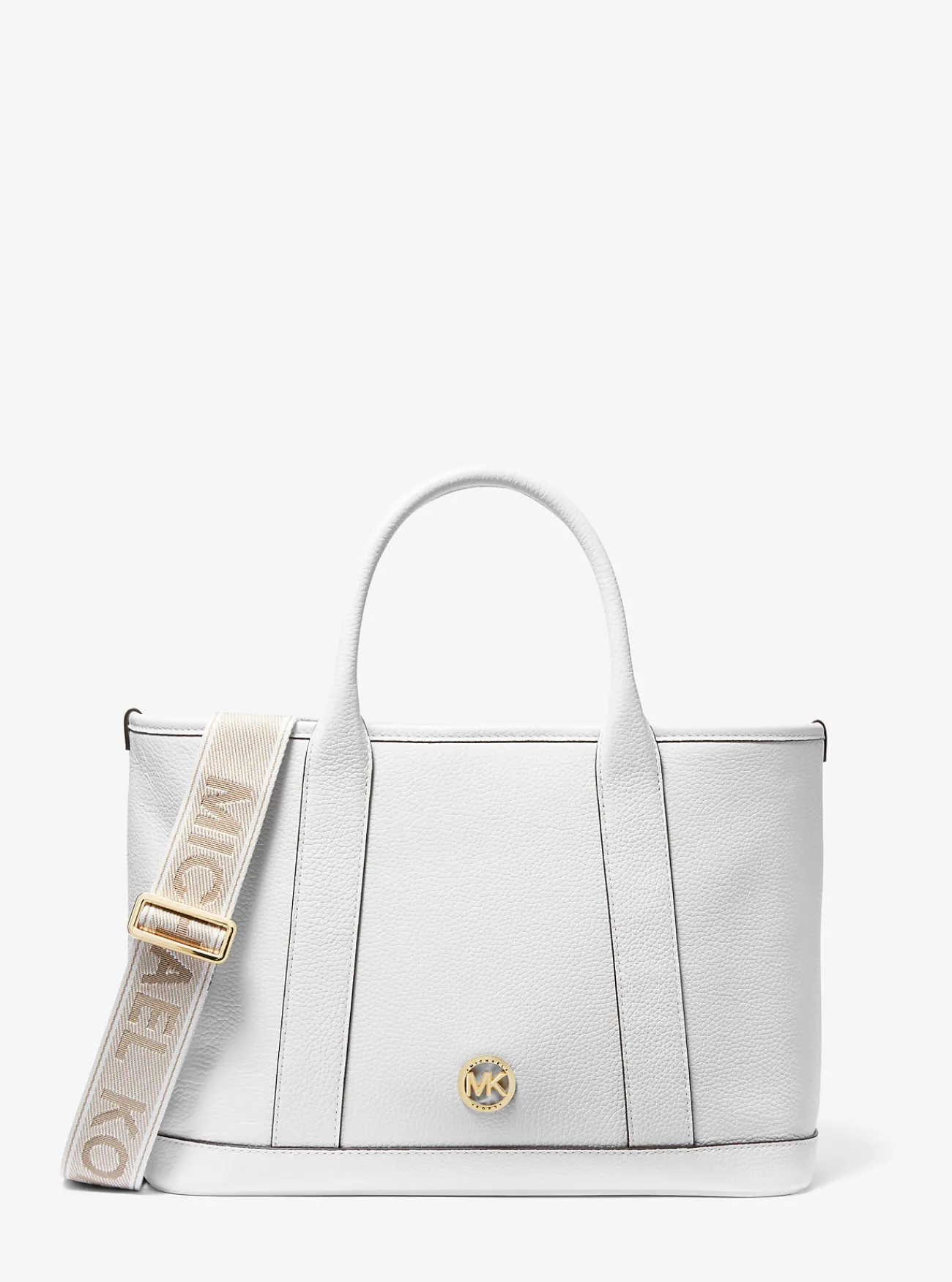 Michael Kors Draagtas Luisa van getrommeld leer, middelgroot OPTISCHWIT Clearance