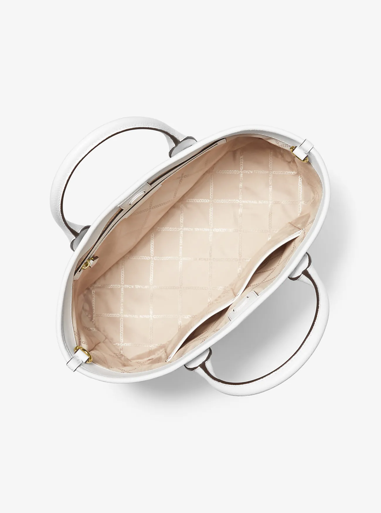Michael Kors Draagtas Luisa van getrommeld leer, middelgroot OPTISCHWIT Clearance