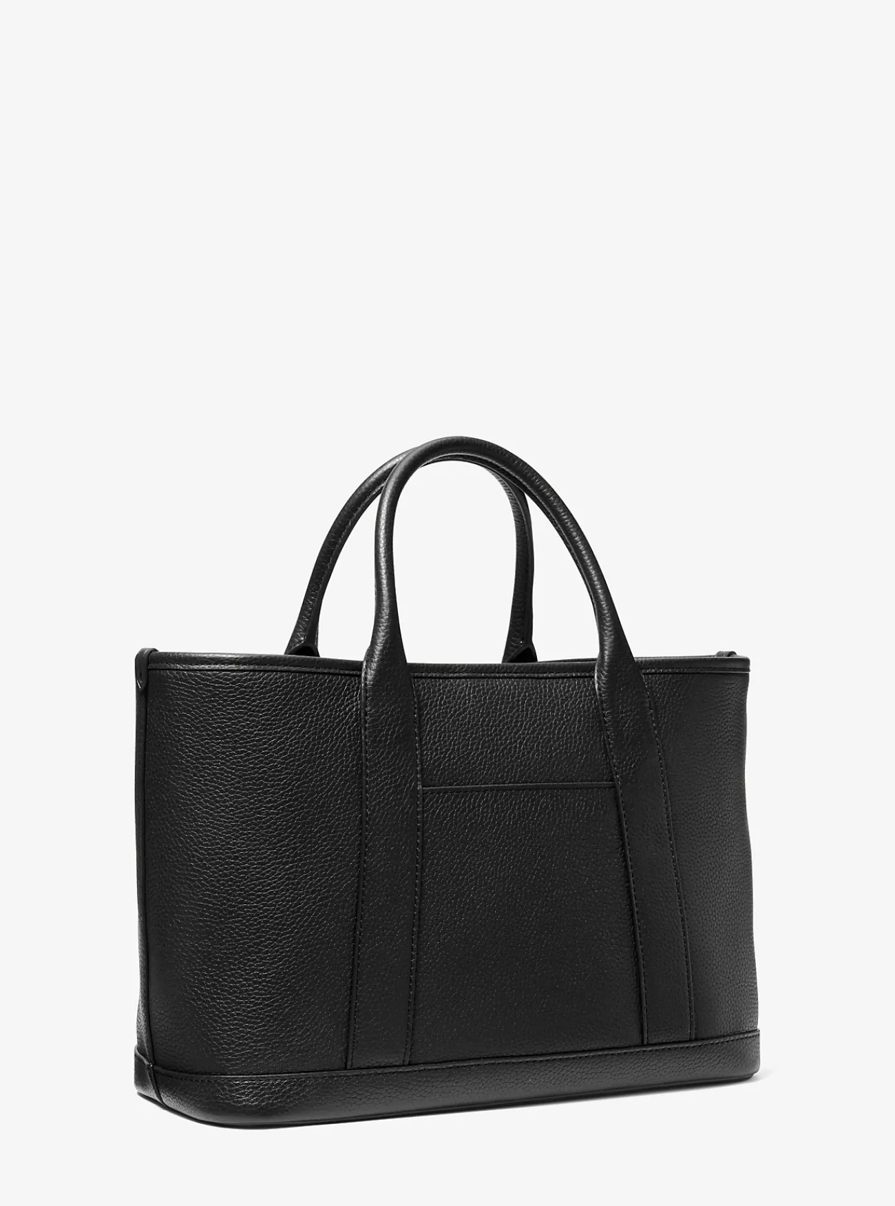 Michael Kors Draagtas Luisa van getrommeld leer, middelgroot ZWART New