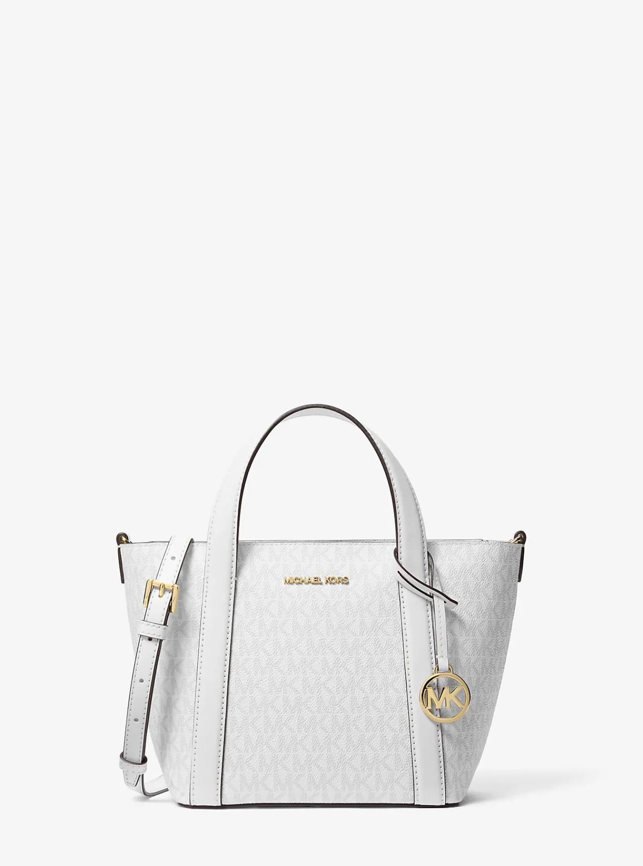 Michael Kors Draagtas Pratt met kenmerkend logo, klein OPTISCHWIT Sale