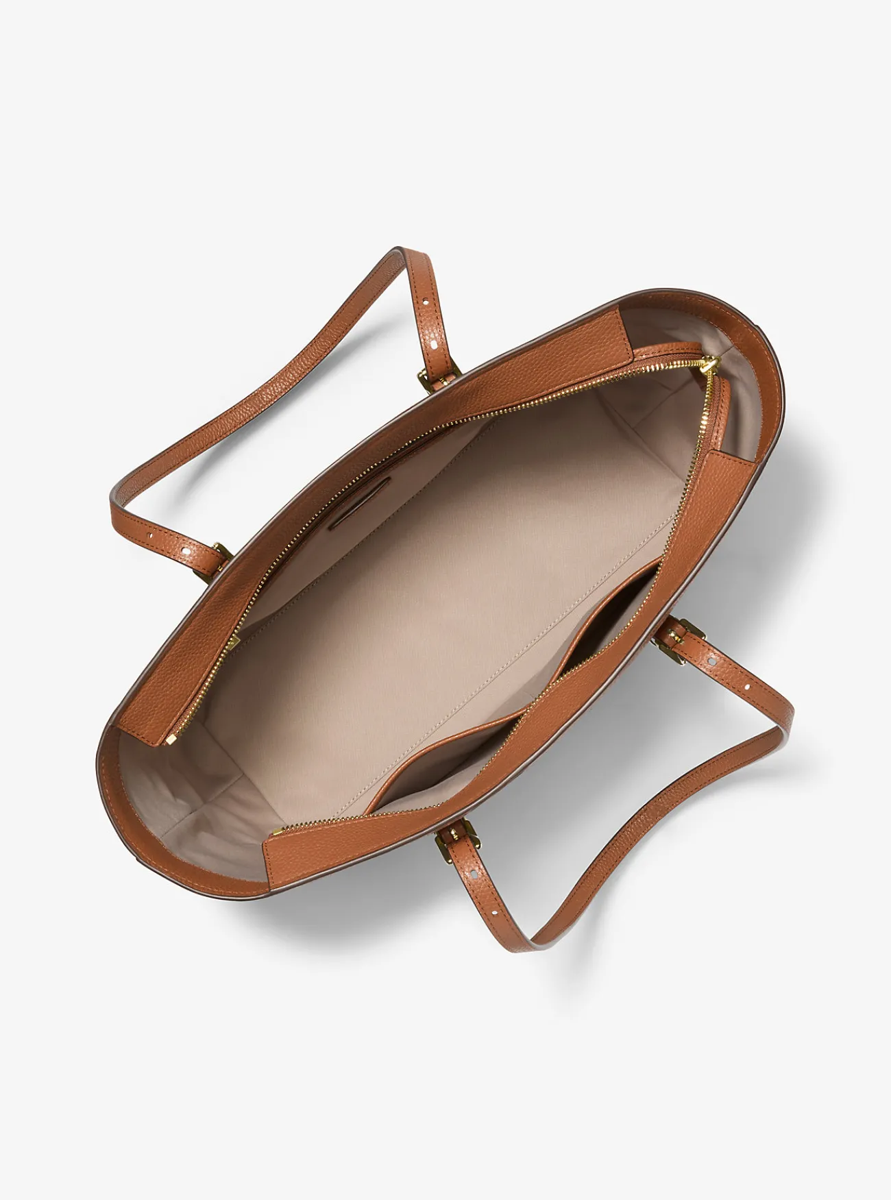 Michael Kors Draagtas Quinn van getrommeld leer, groot LUGGAGE Discount