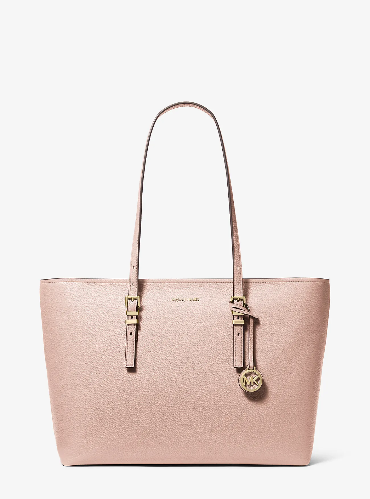 Michael Kors Draagtas Quinn van getrommeld leer, groot ZACHTROZE Best
