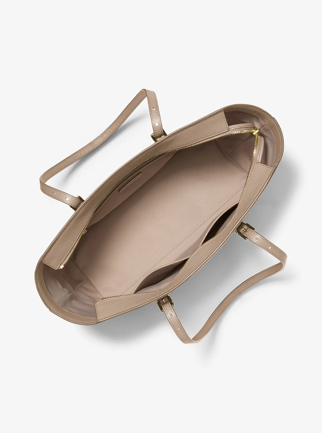 Michael Kors Draagtas Quinn van getrommeld leer, groot BERK Online