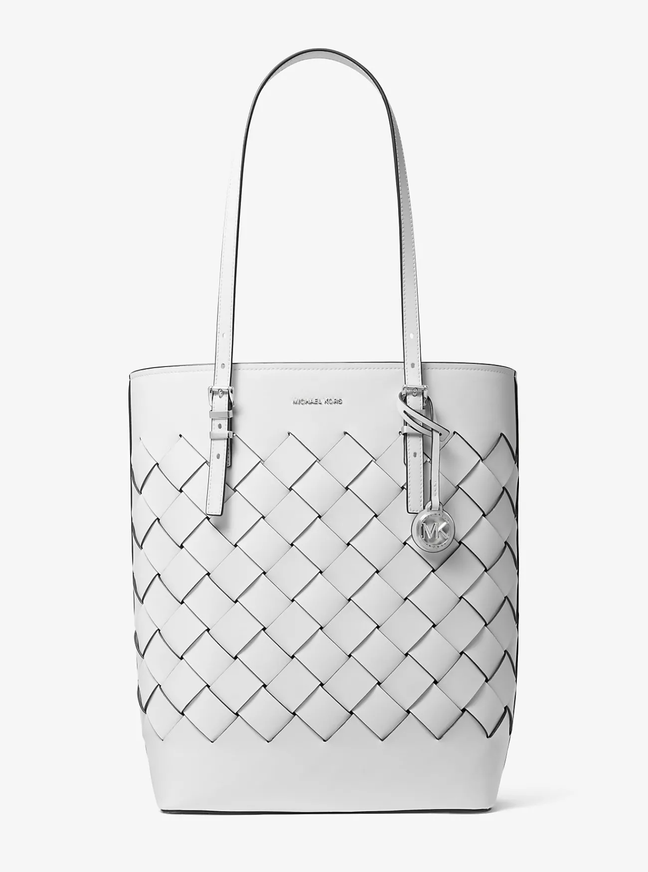 Michael Kors Draagtas Quinn van geweven leer, groot OPTISCHWIT Fashion