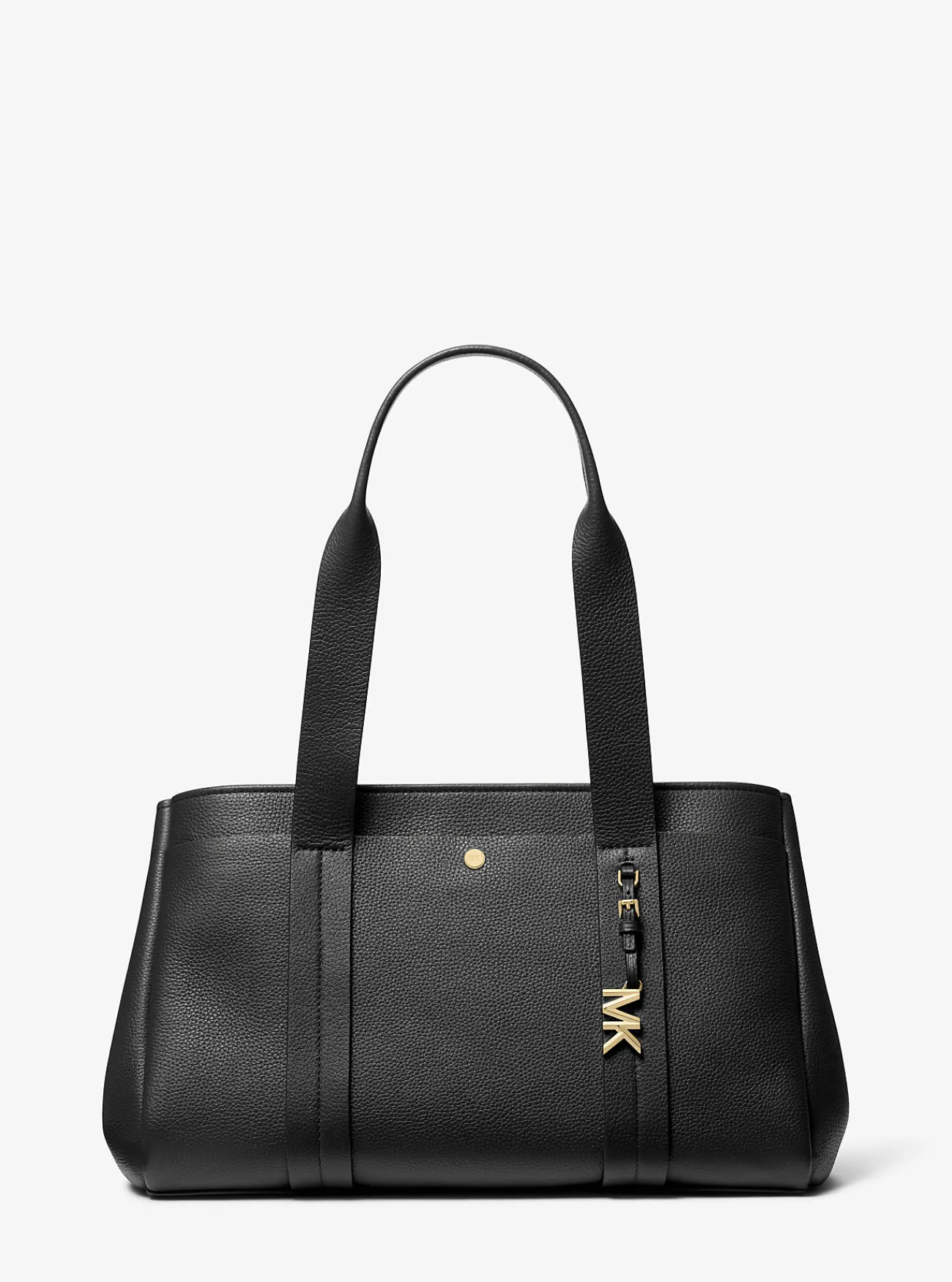 Michael Kors Draagtas Romee van getrommeld leer, groot ZWART Online