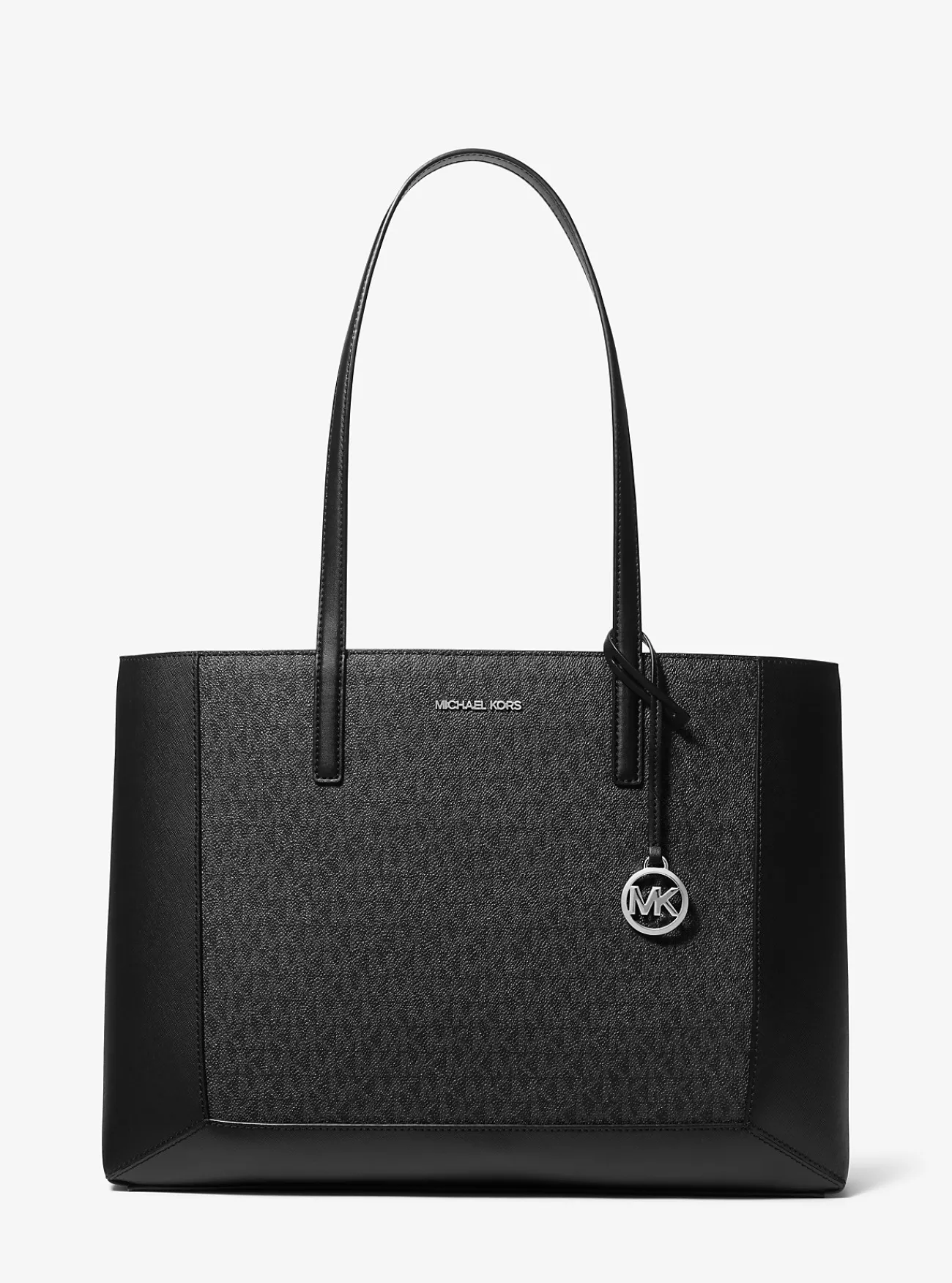 Michael Kors Draagtas Sallie met kenmerkend logo, groot ZWART Online