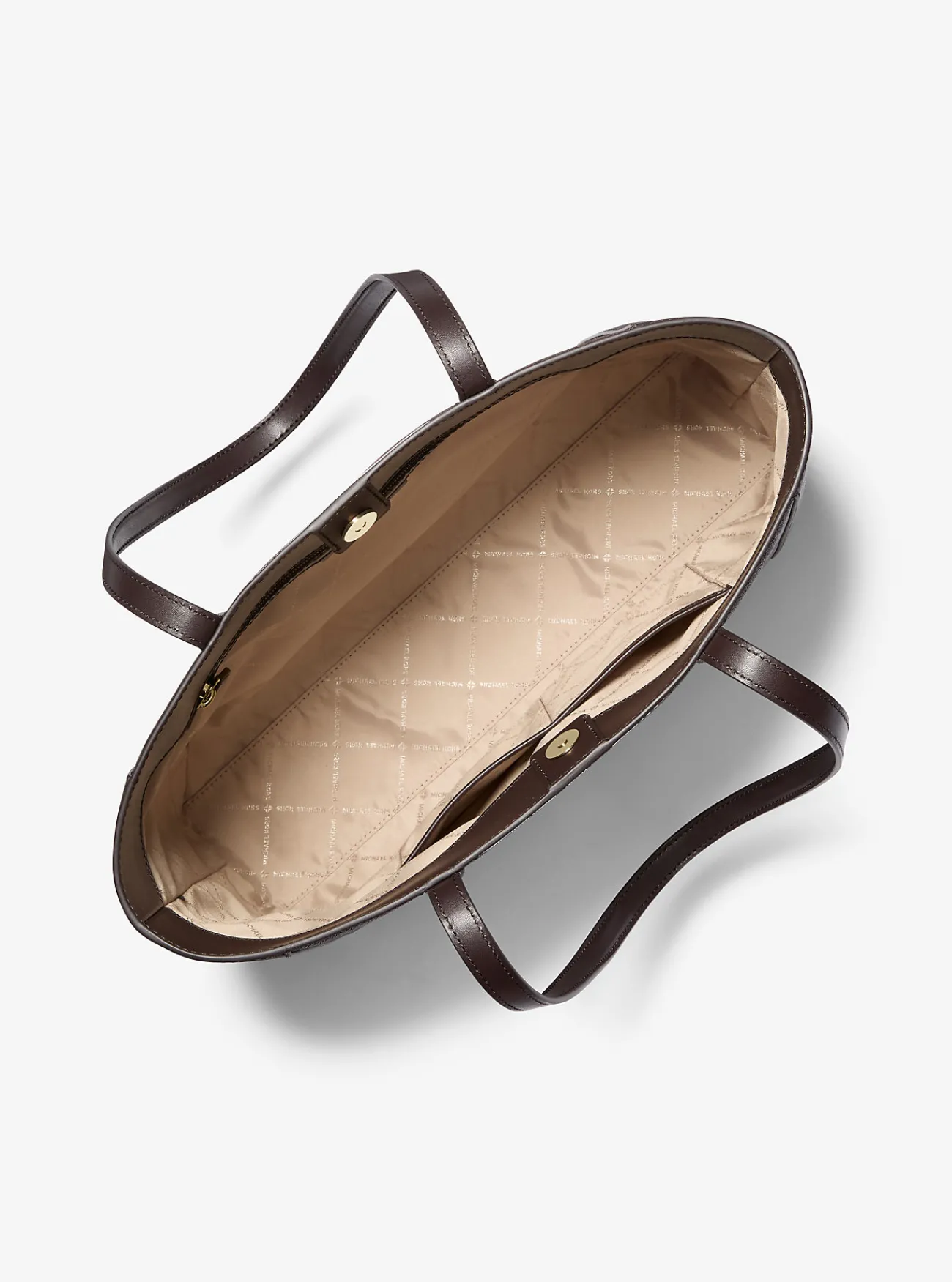 Michael Kors Draagtas Sallie met kenmerkend logo, groot CHOCOLADE Outlet