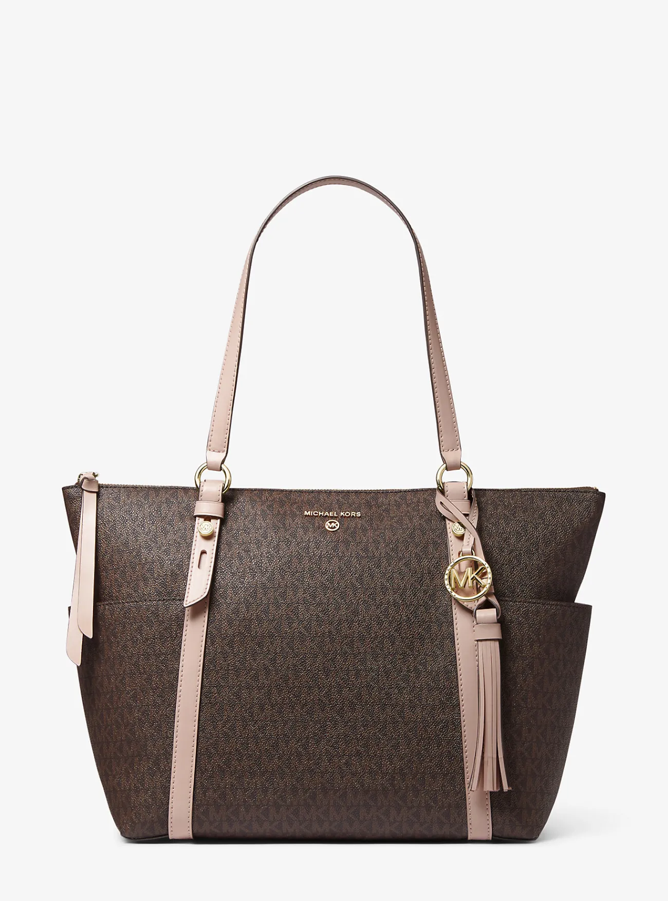 Michael Kors Draagtas Sullivan met rits aan bovenkant en logo, groot Clearance