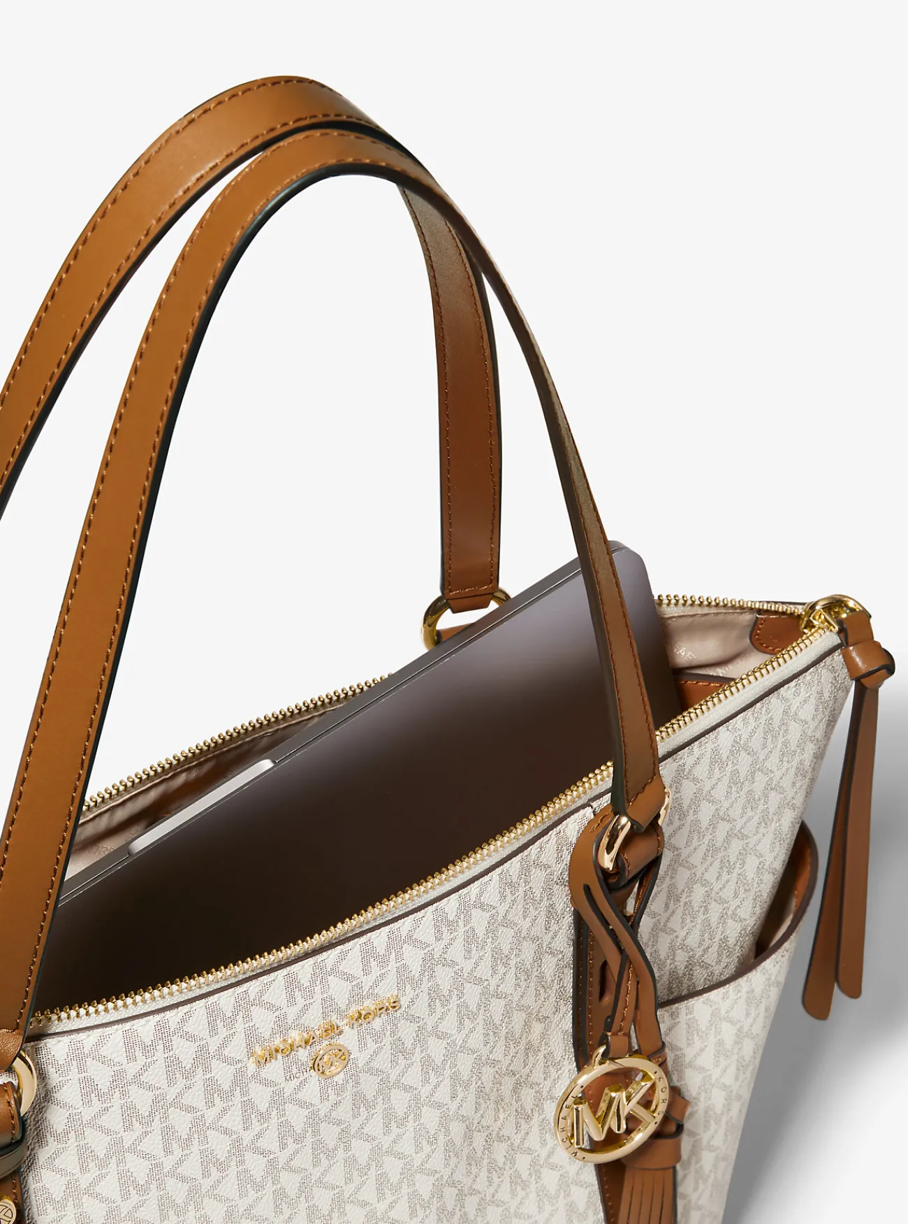 Michael Kors Draagtas Sullivan met rits aan bovenkant en logo, groot Clearance