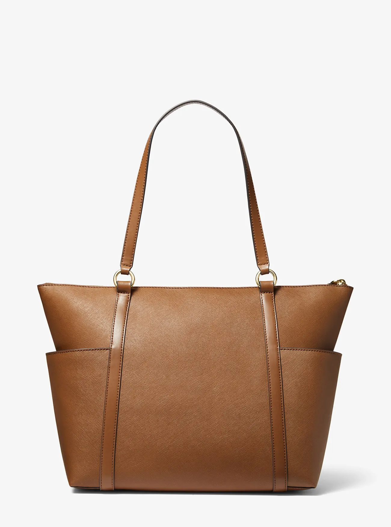 Michael Kors Draagtas Sullivan van saffianoleer met rits aan de bovenkant, groot LUGGAGE Best