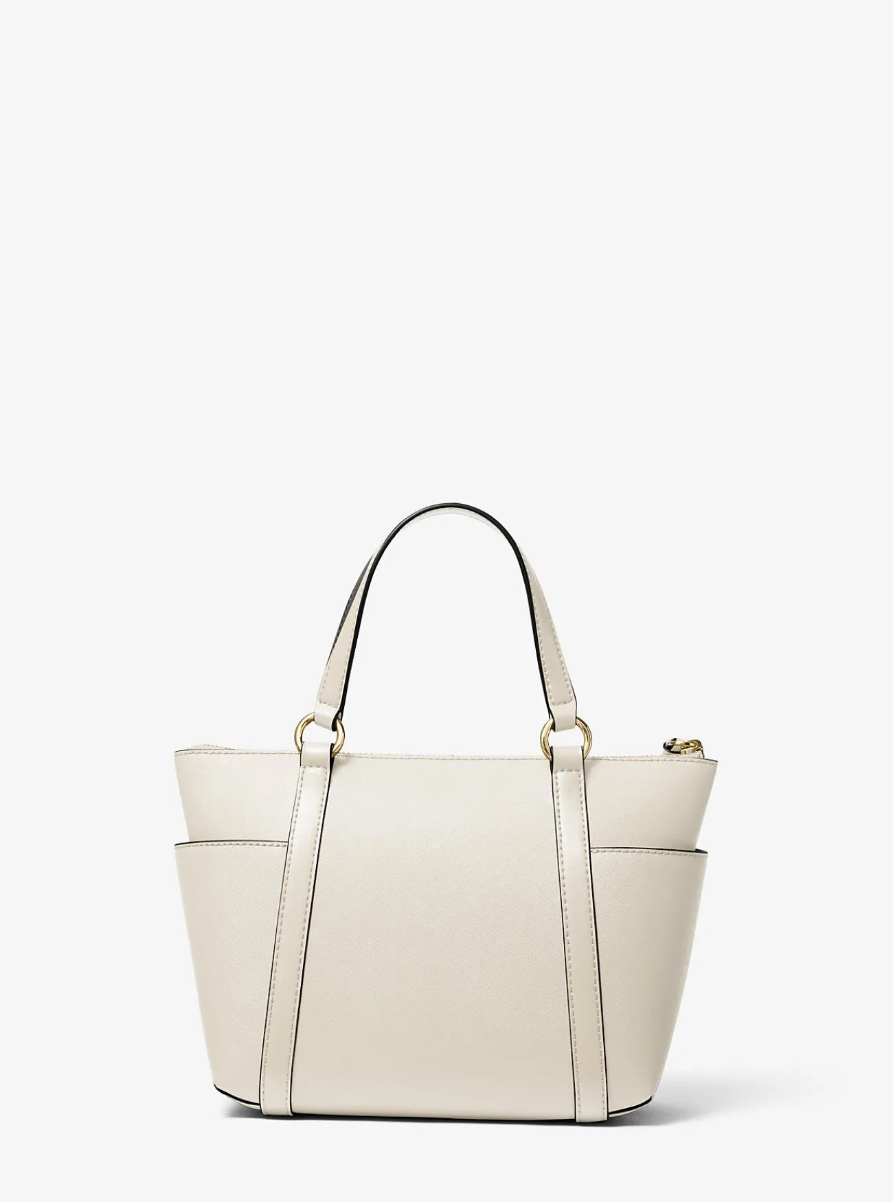 Michael Kors Draagtas Sullivan van saffianoleer met rits aan de bovenkant, klein Clearance