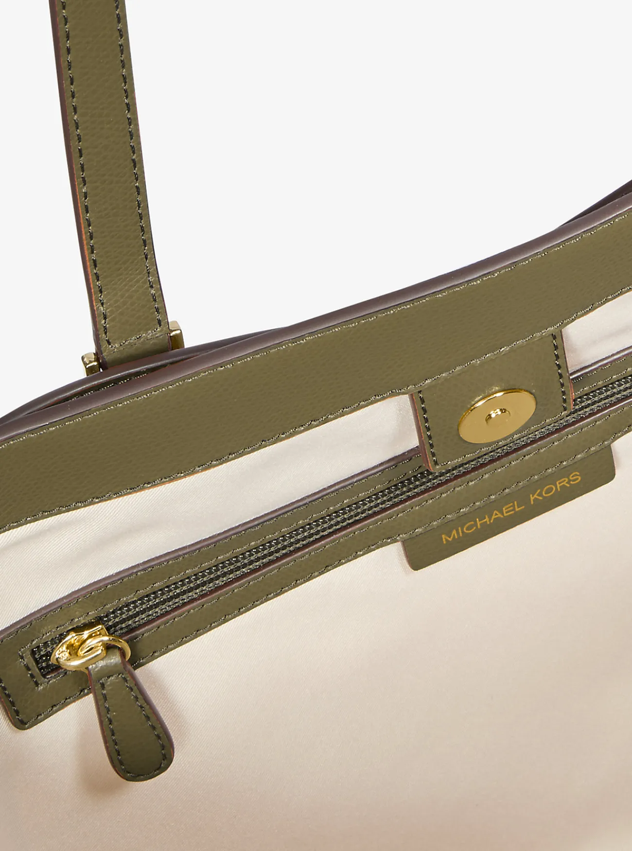 Michael Kors Draagtas Taryn van leer, groot SAFARIGROEN Fashion