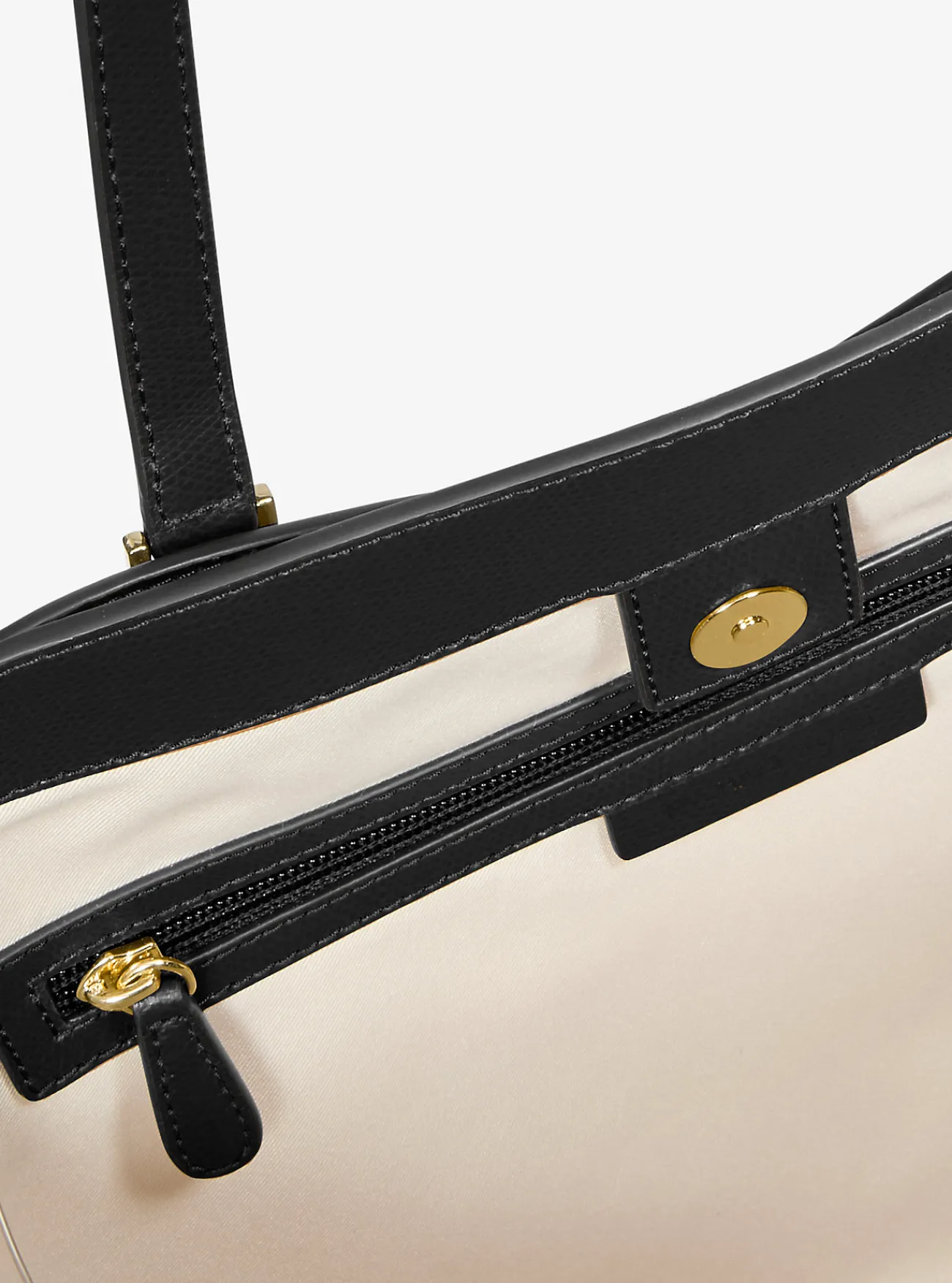 Michael Kors Draagtas Taryn van leer, groot ZWART Outlet