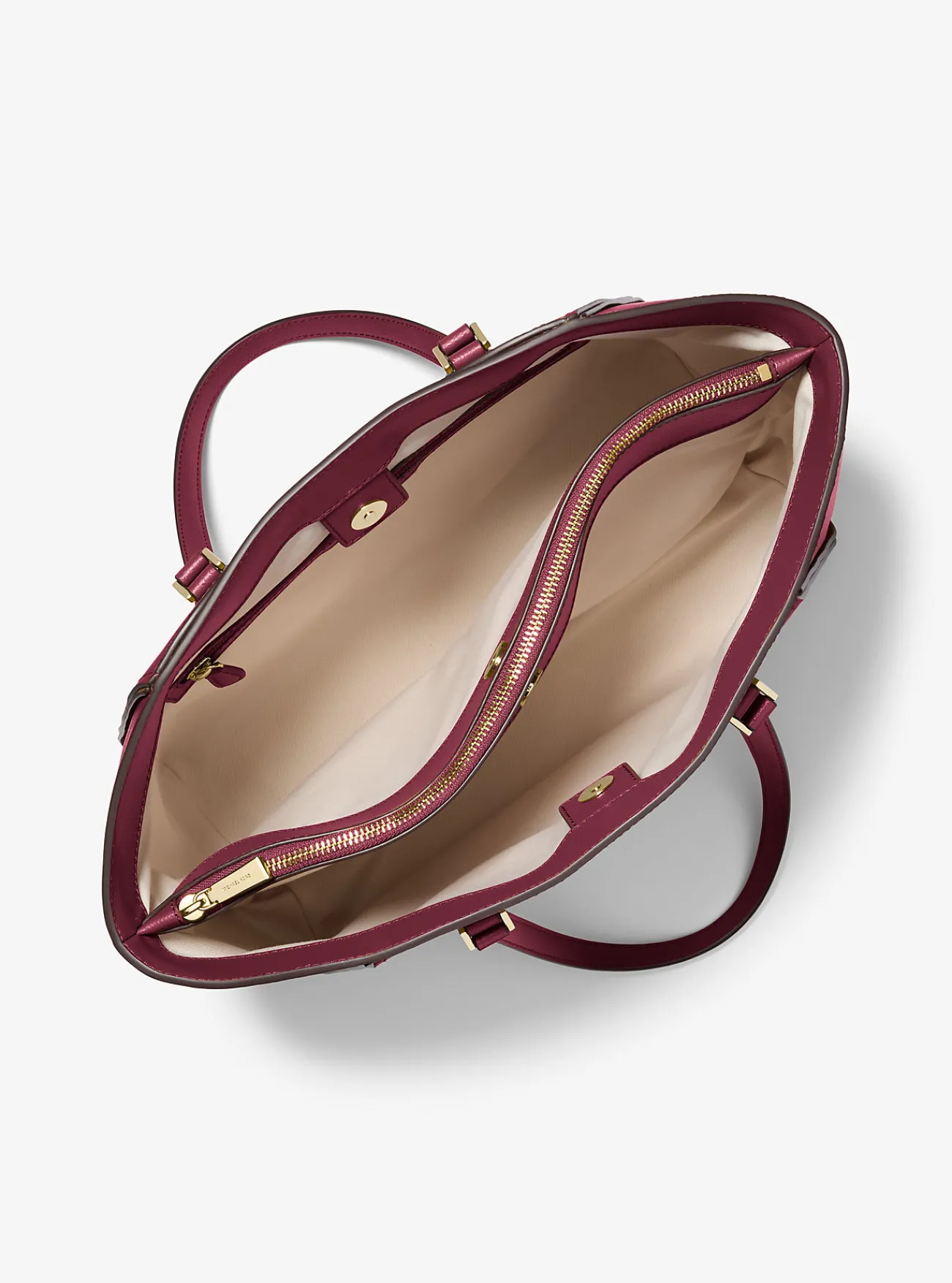 Michael Kors Draagtas Taryn van leer, groot Hot