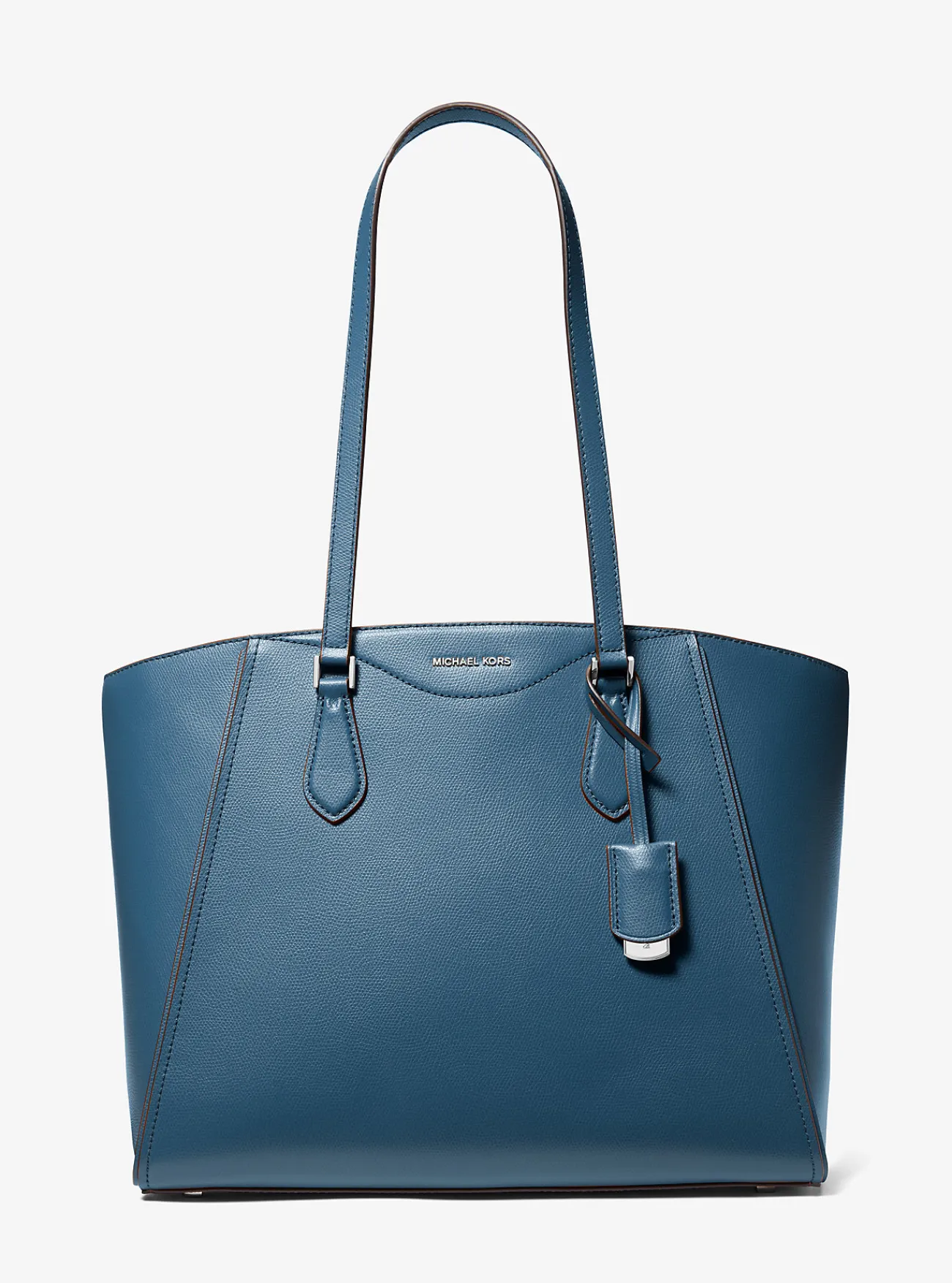 Michael Kors Draagtas Taryn van leer, groot DONKERCHAMBRAY New