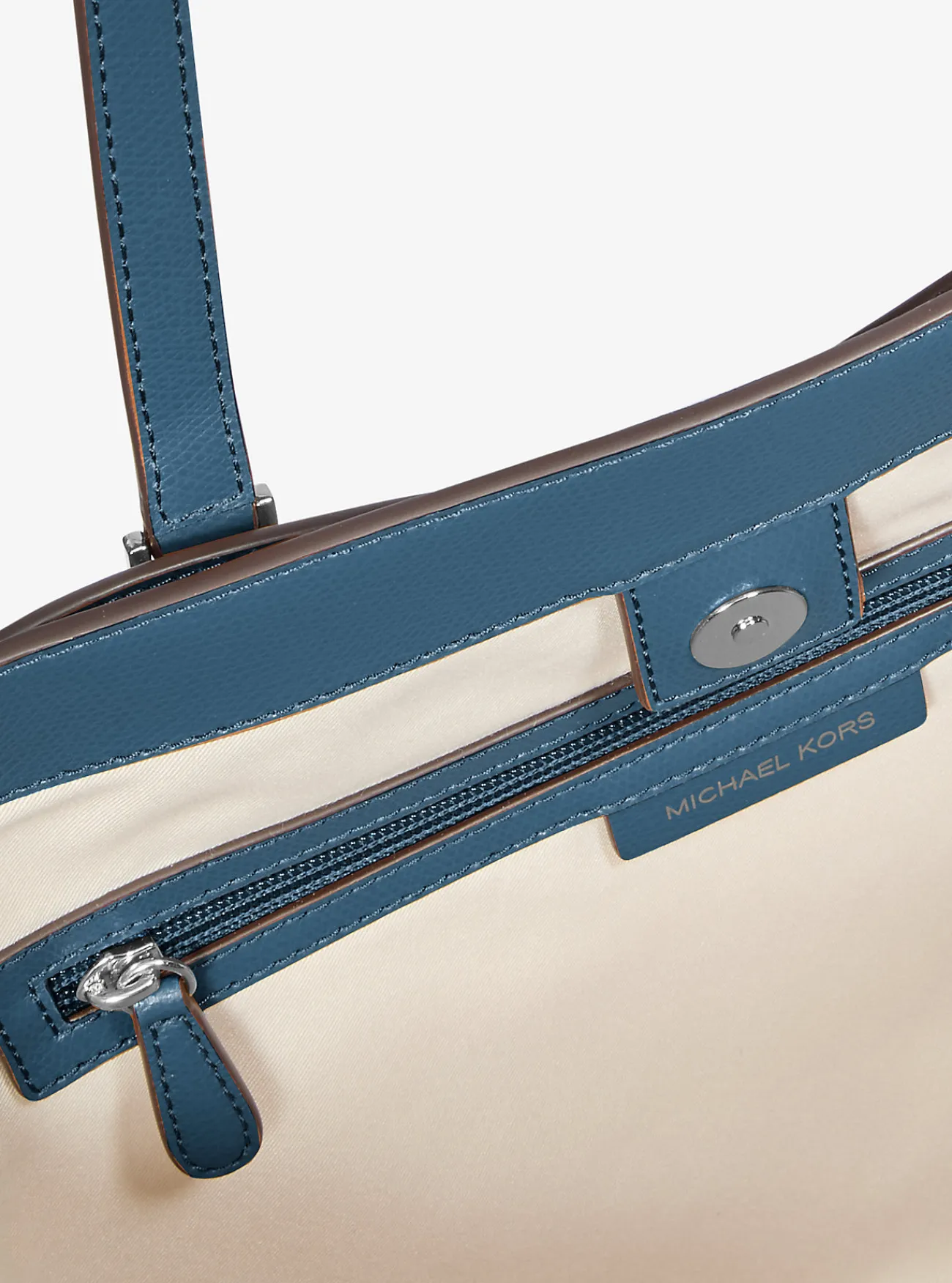 Michael Kors Draagtas Taryn van leer, groot DONKERCHAMBRAY New