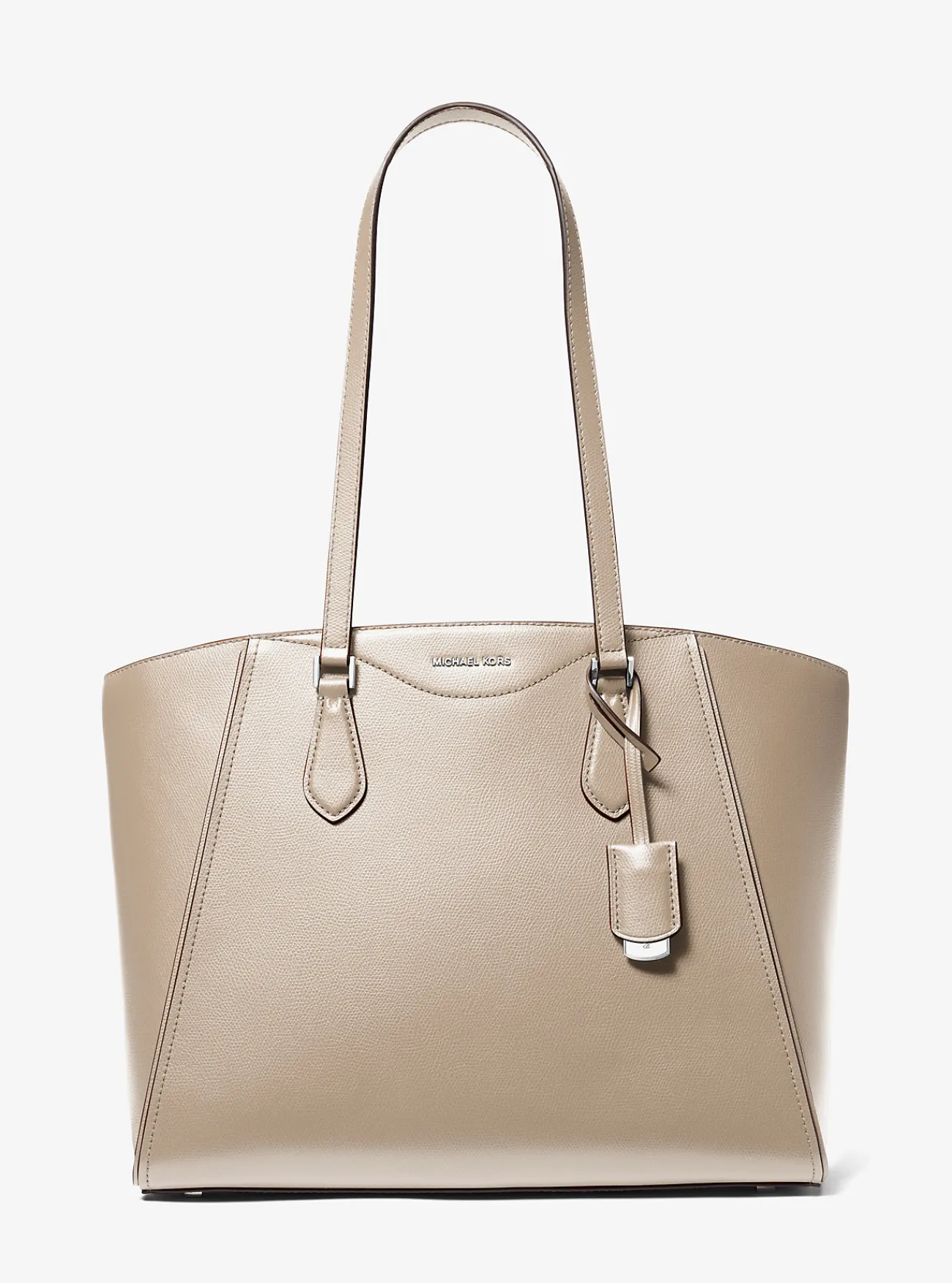 Michael Kors Draagtas Taryn van leer, groot LICHTZAND New