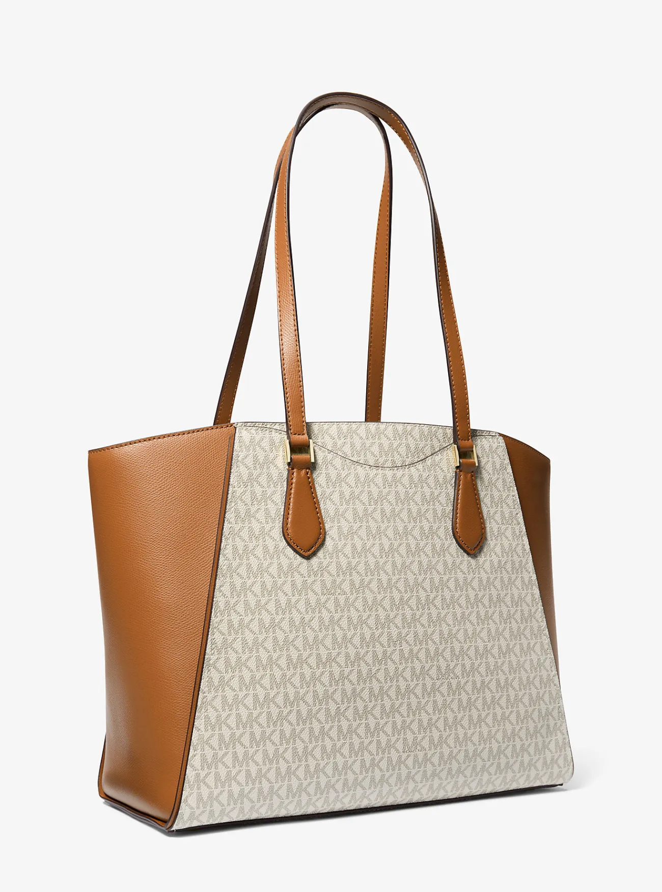 Michael Kors Draagtas Taryn van leer met kenmerkend logo, groot Discount