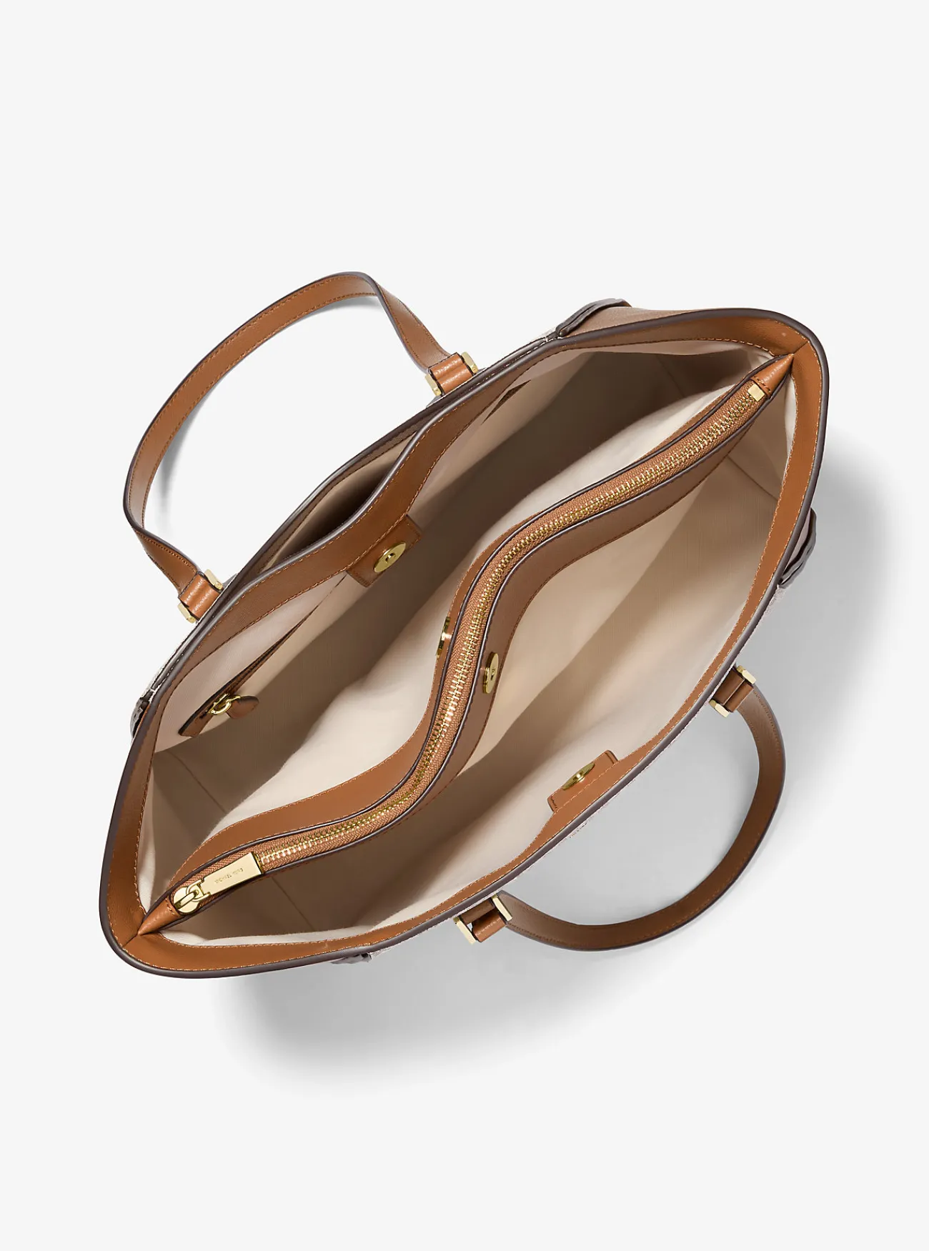 Michael Kors Draagtas Taryn van leer met kenmerkend logo, groot Best