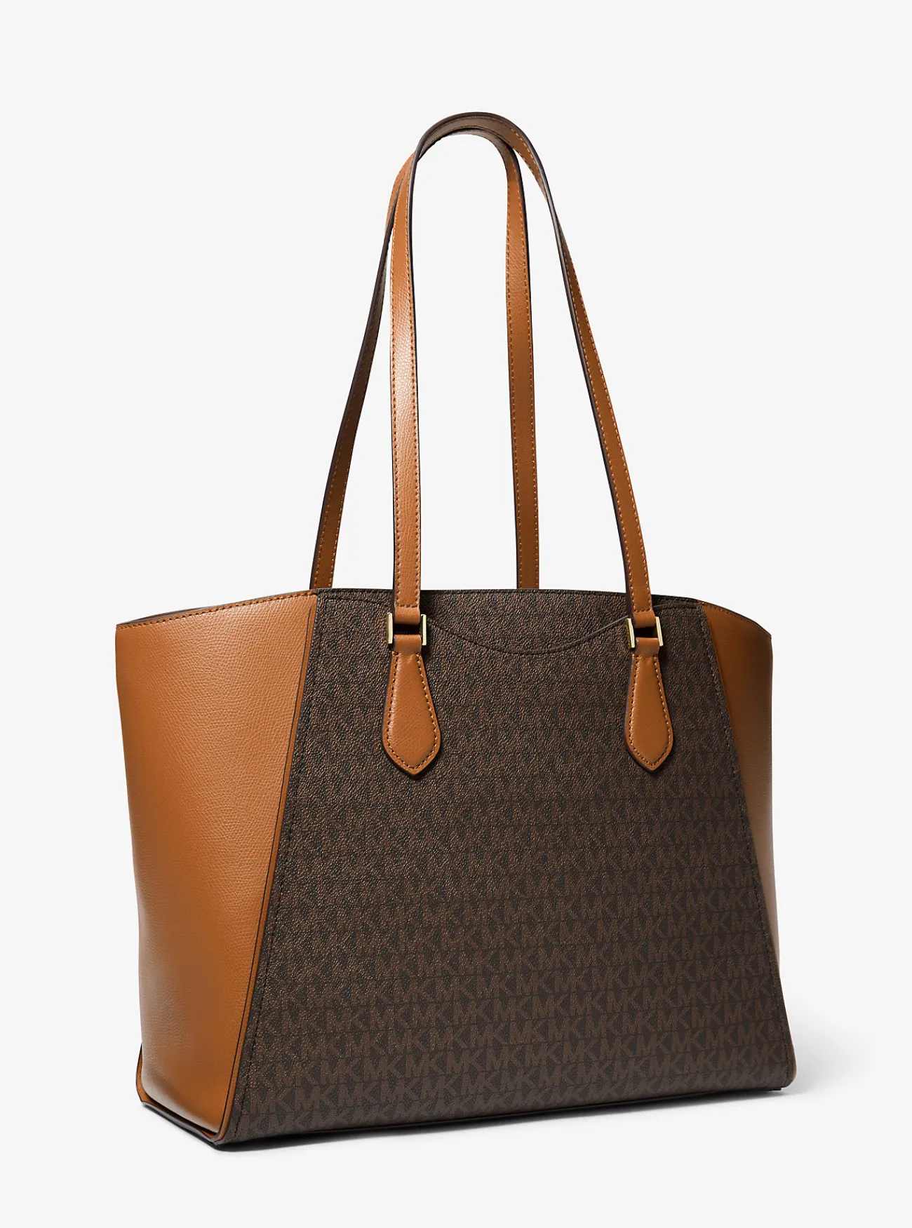Michael Kors Draagtas Taryn van leer met kenmerkend logo, groot Best