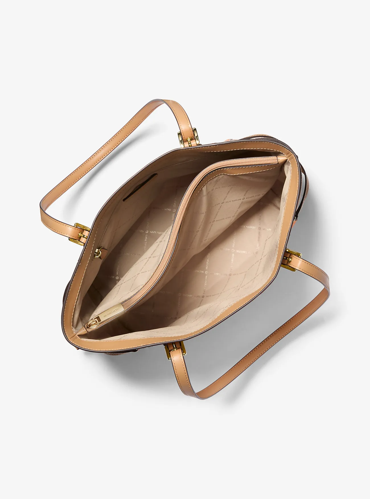 Michael Kors Draagtas Voyager met kleurvlakken en kenmerkend logo, groot PITTIGORANJEMULTI Outlet