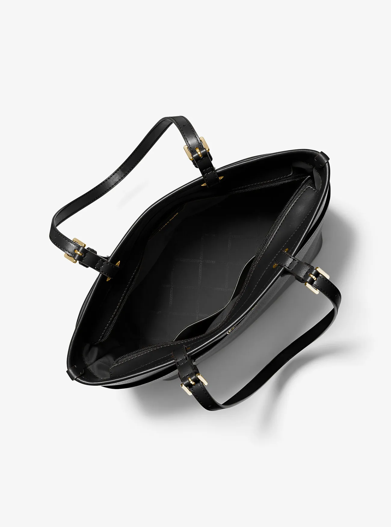 Michael Kors Draagtas Winston van getrommeld leer, middelgroot ZWART New