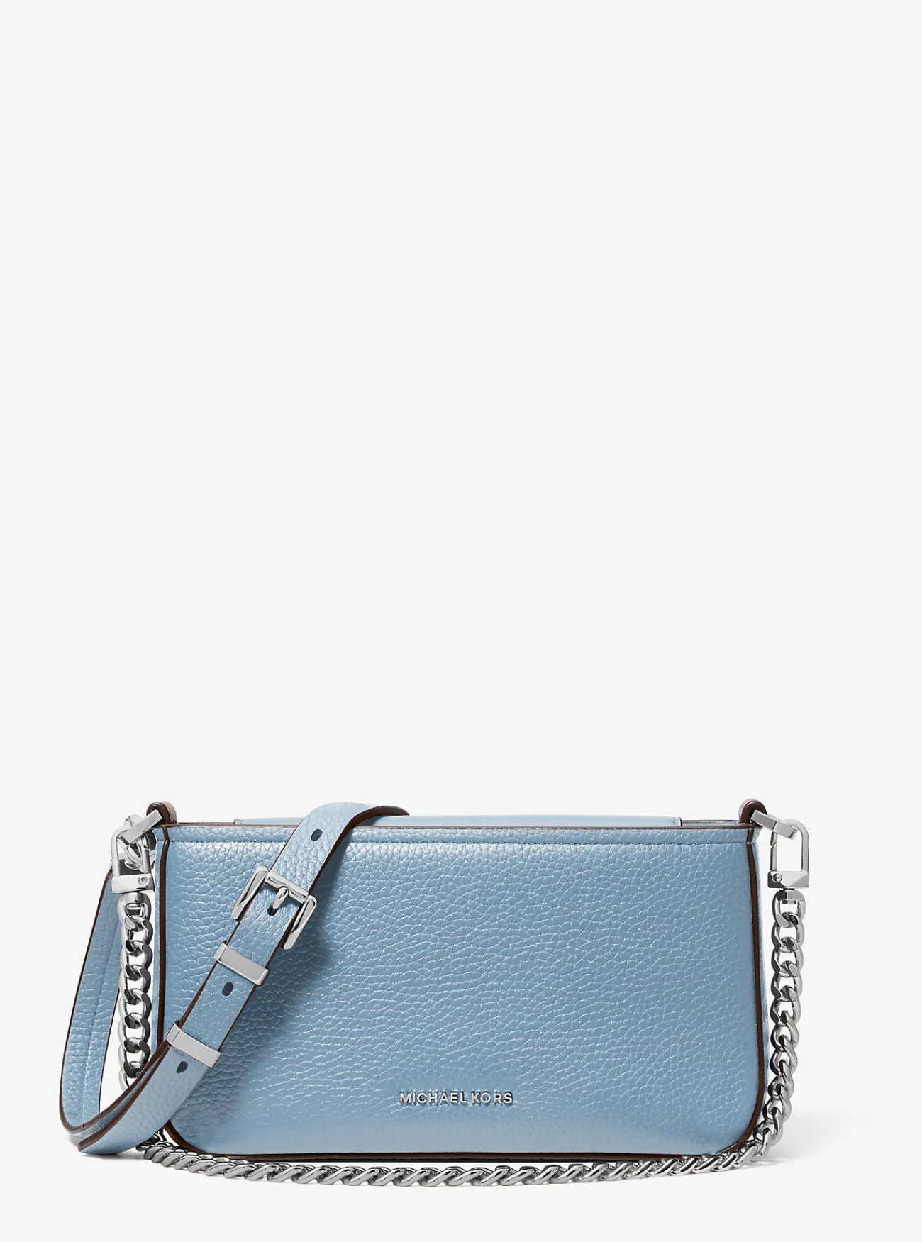 Michael Kors Enveloptas Bryant van getrommeld leer, aanpasbaar en klein CHAMBRAY Best