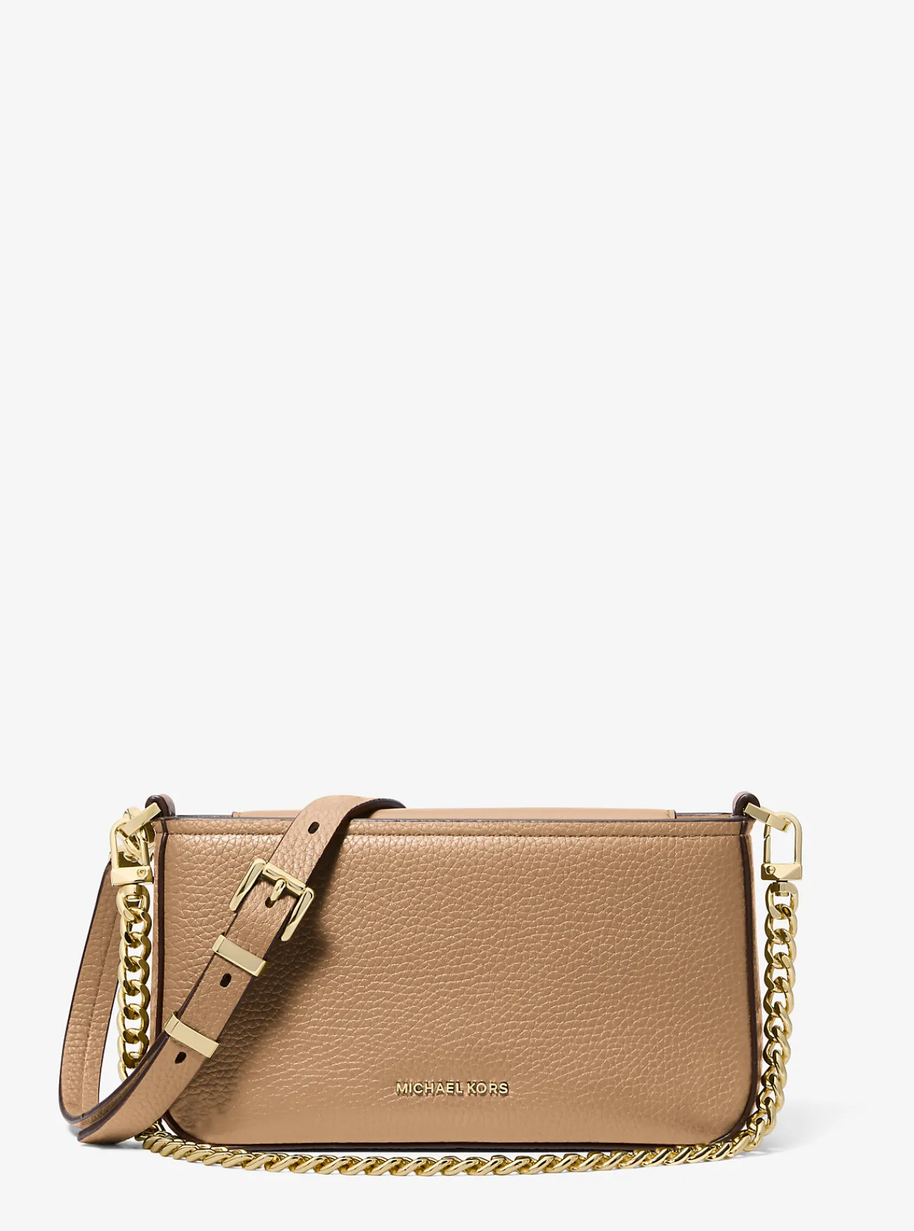 Michael Kors Enveloptas Bryant van getrommeld leer, aanpasbaar en klein KAF New