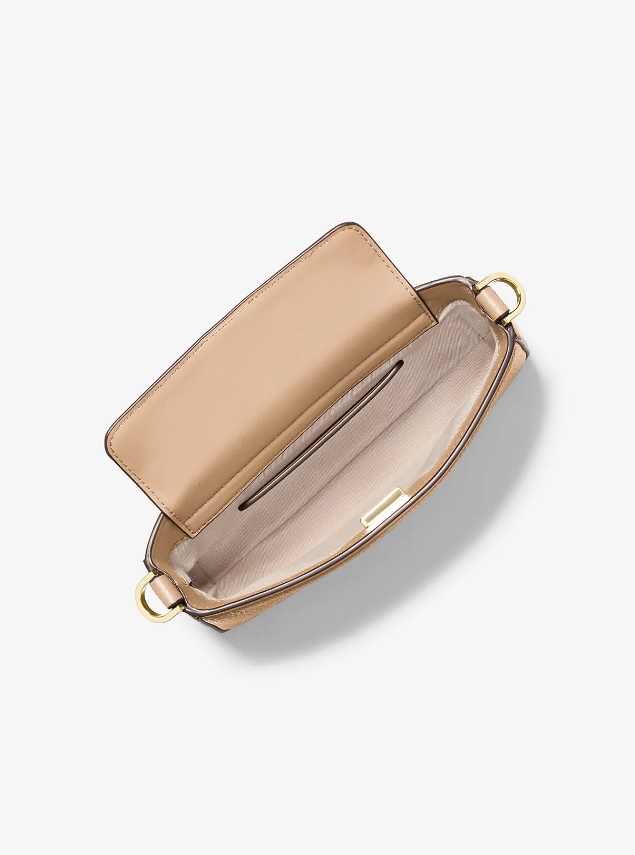 Michael Kors Enveloptas Bryant van getrommeld leer, aanpasbaar en klein KAF New