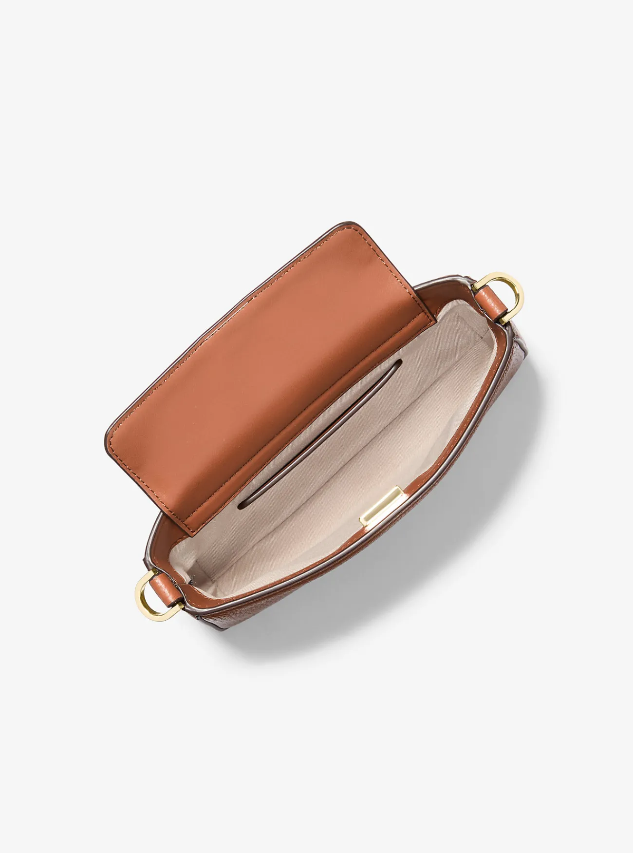 Michael Kors Enveloptas Bryant van getrommeld leer, aanpasbaar en klein LUGGAGE Fashion