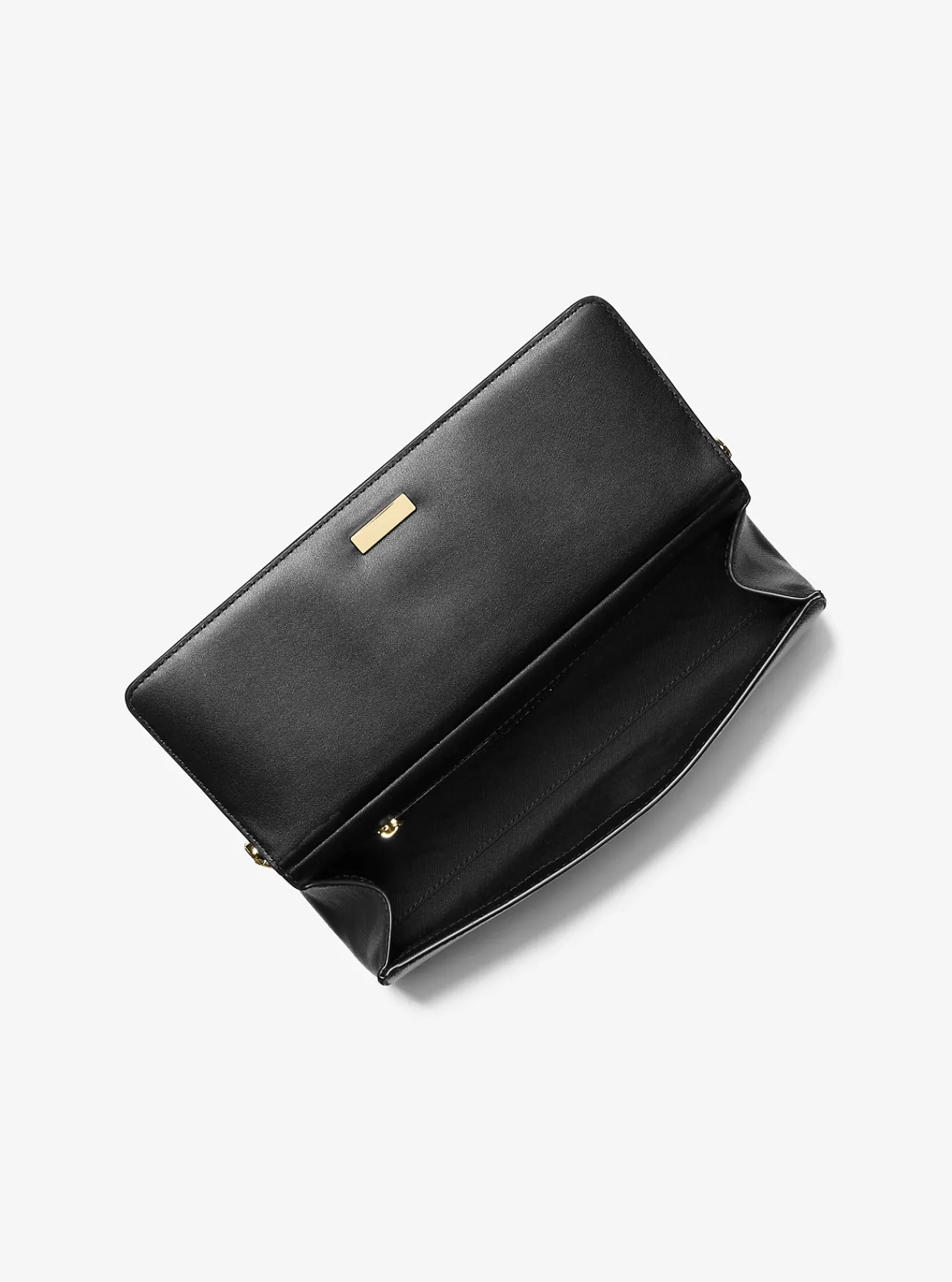 Michael Kors Enveloptas Carmine van getrommeld leer, middelgroot ZWART Best