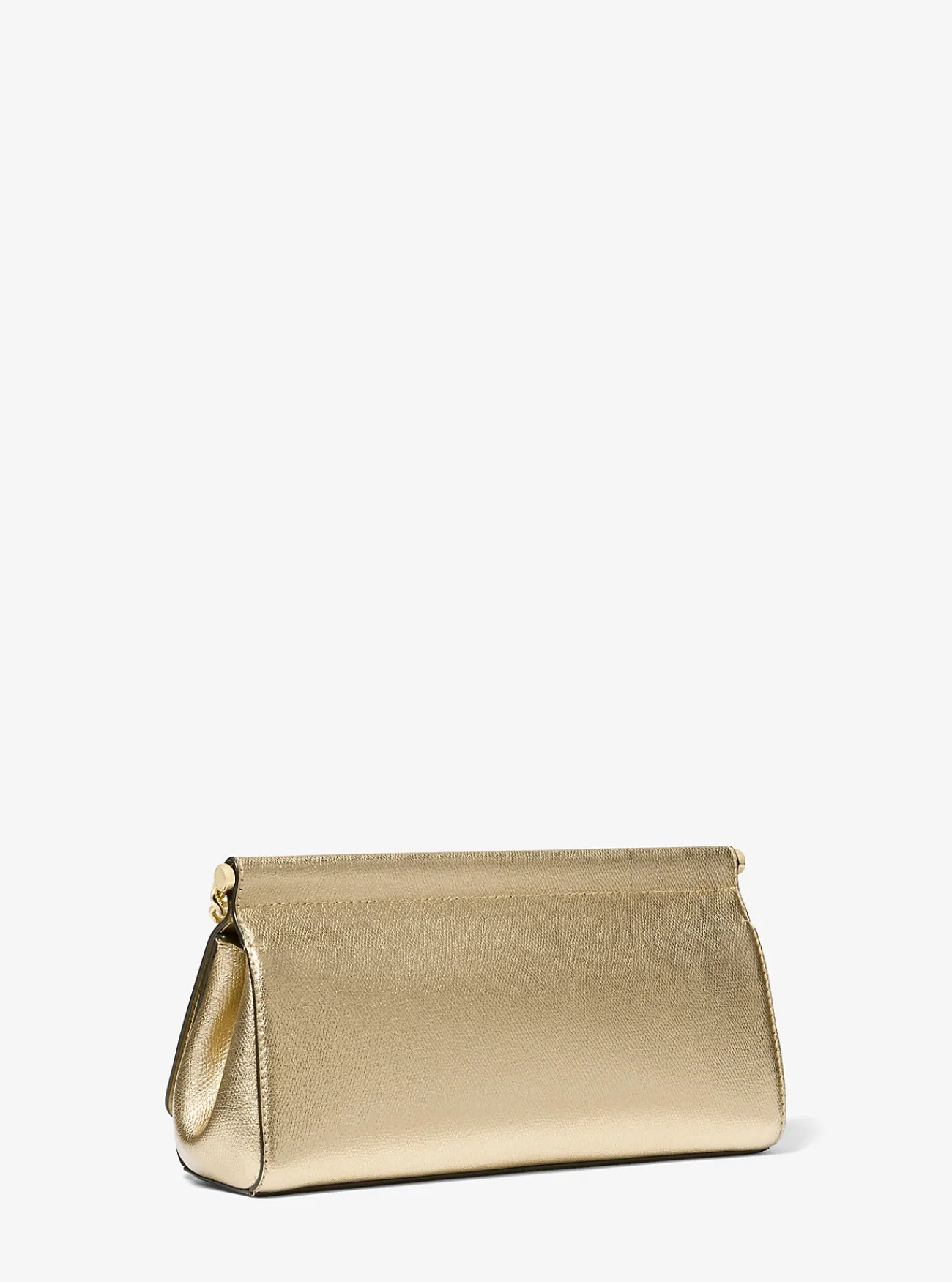 Michael Kors Enveloptas Carmine van metallic getrommeld leer, middelgroot LICHTGOUD New