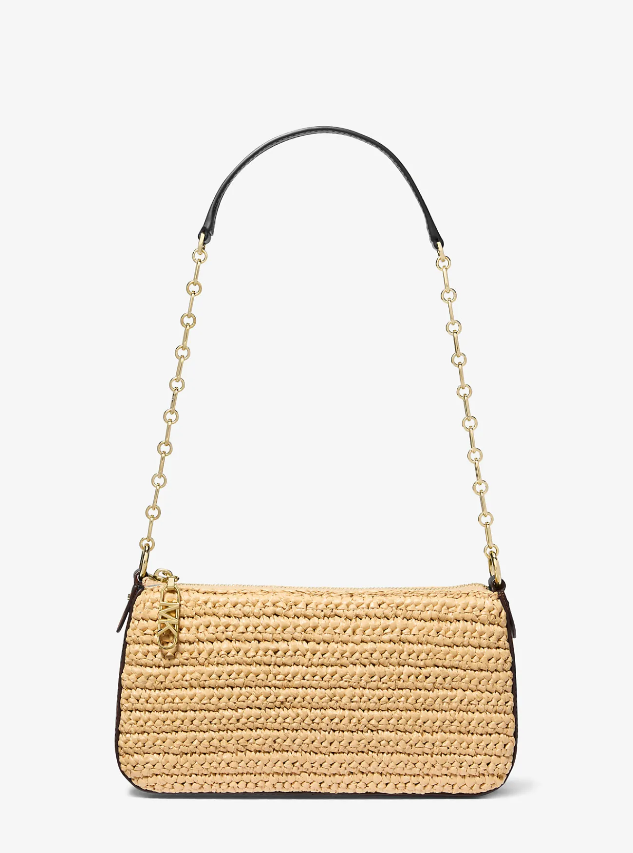 Michael Kors Enveloptas Empire van handgehaakt stro met schakels, middelgroot Discount