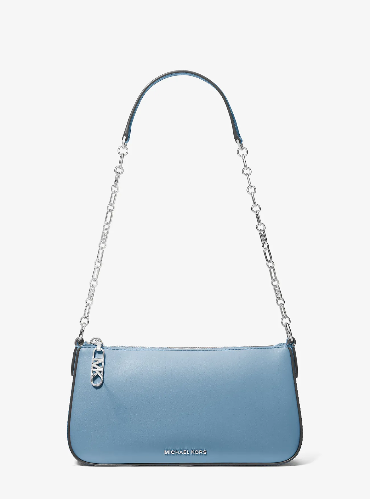 Michael Kors Enveloptas Empire van leer met schakels, middelgroot CHAMBRAY Discount