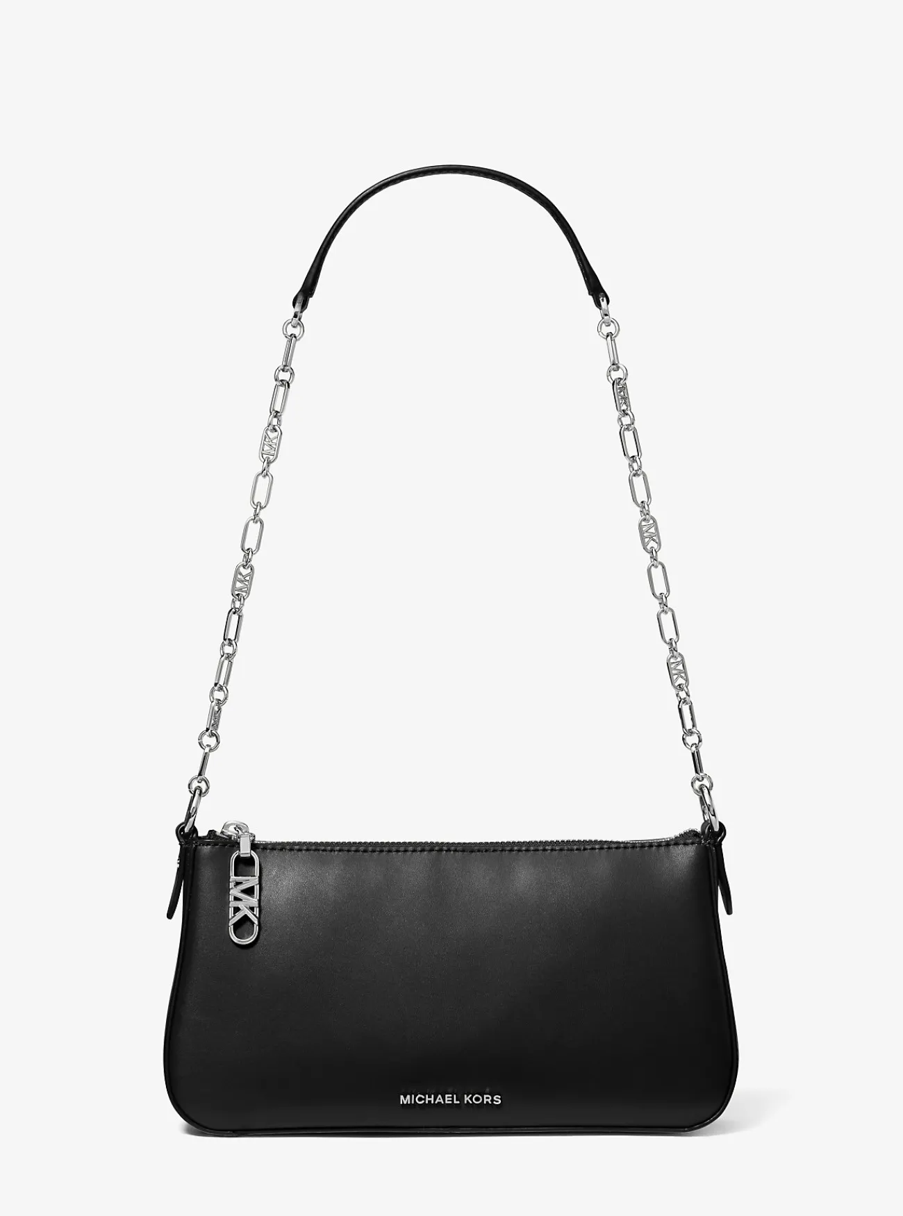 Michael Kors Enveloptas Empire van leer met schakels, middelgroot ZWART Best