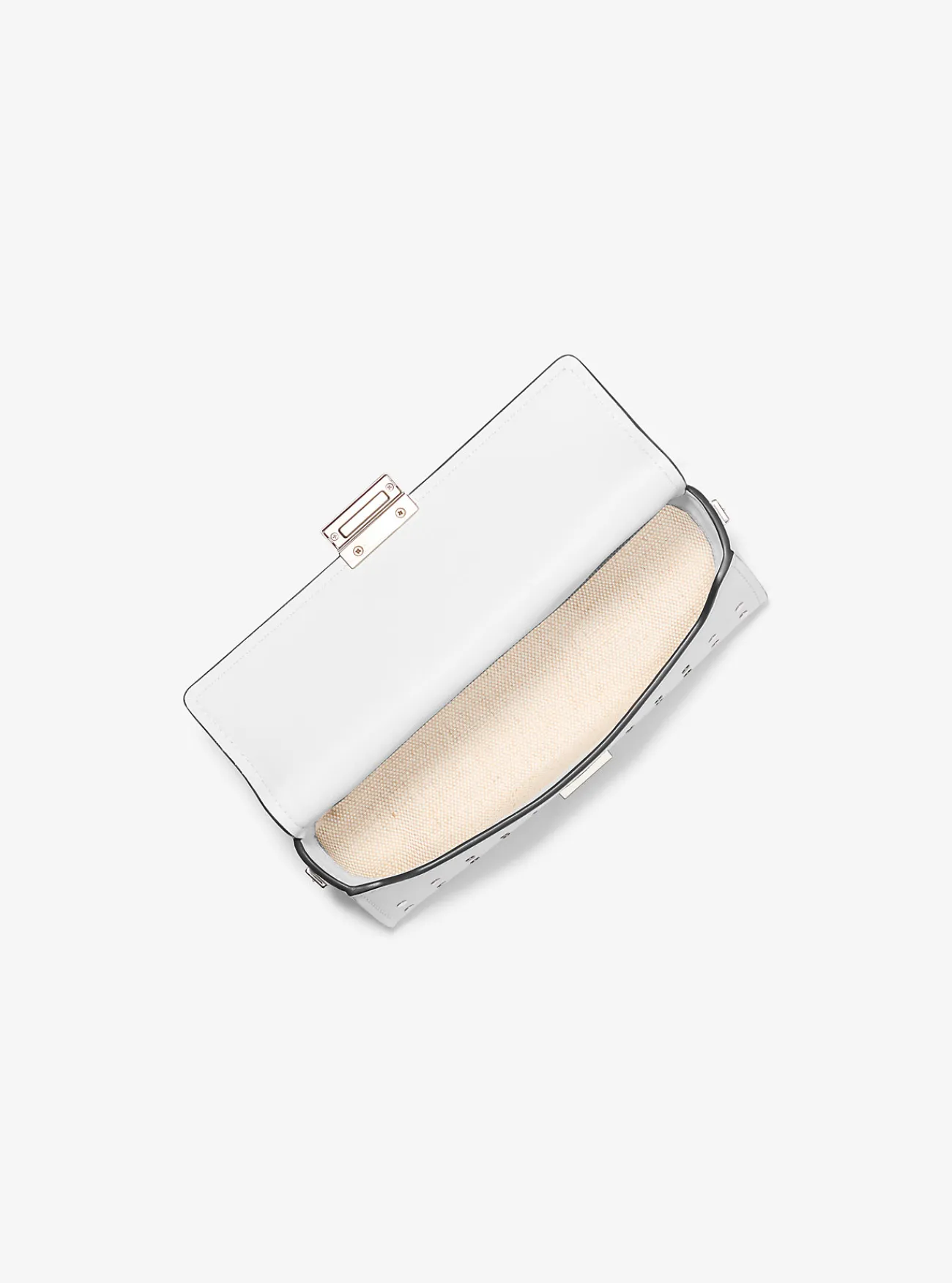 Michael Kors Enveloptas Ludlow van leer met studs, aanpasbaar en klein OPTISCHWIT Online