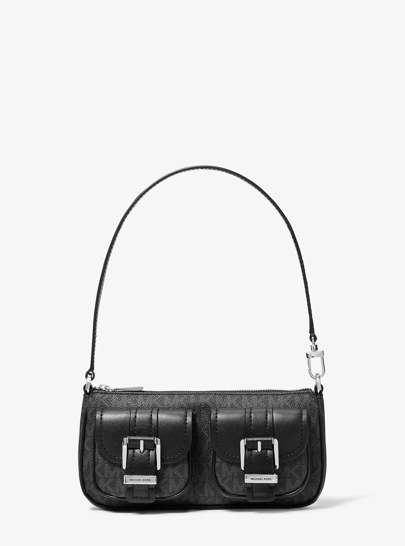 Michael Kors Enveloptas Zoe met kenmerkend logo, klein ZWART New